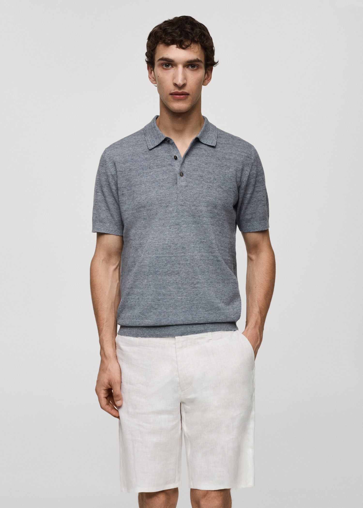 Polo maille manches courtes - Plan moyen