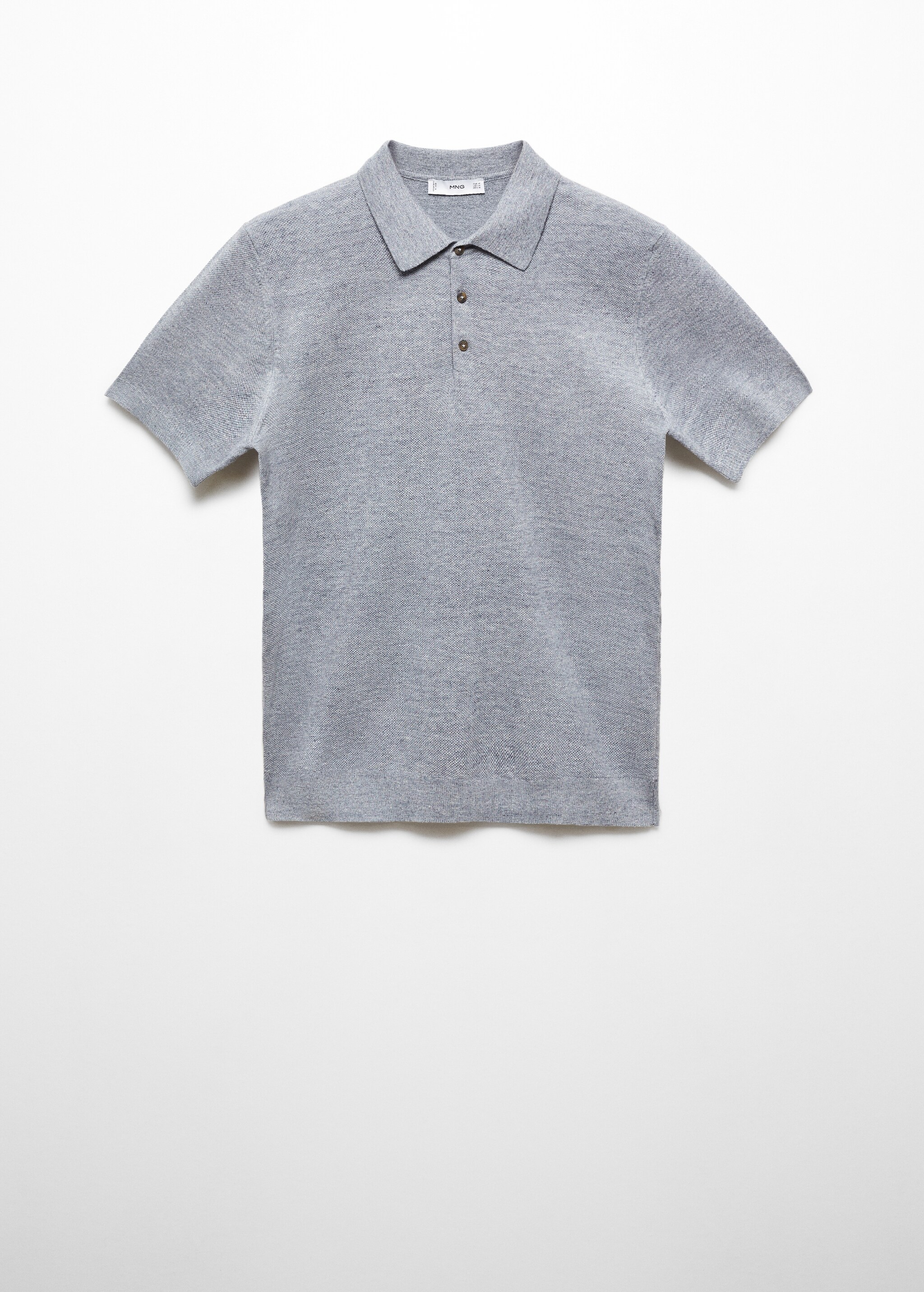 Short-sleeve knitted polo shirt - Article without model