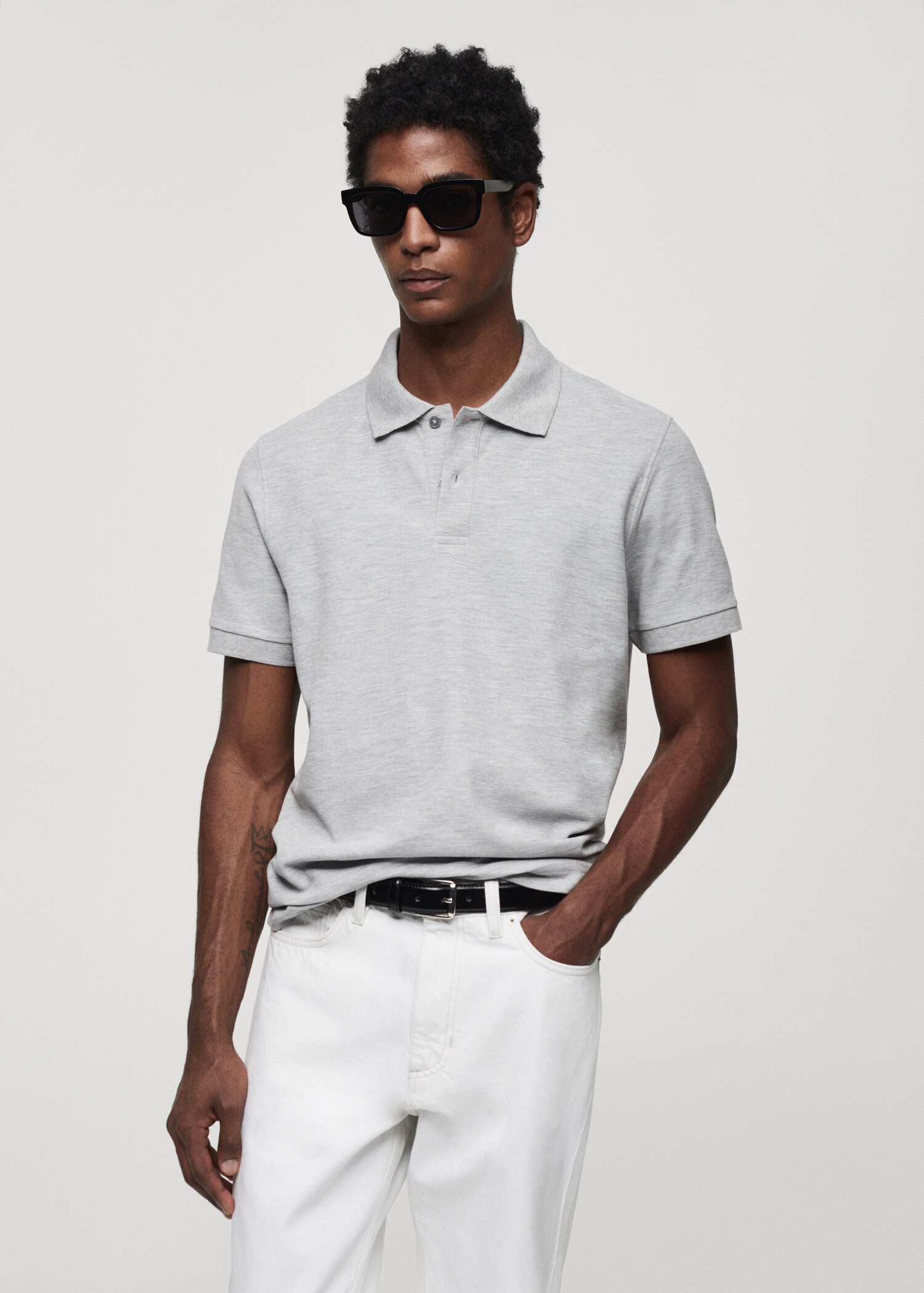 Polo 100 % piqué de coton - Plan moyen
