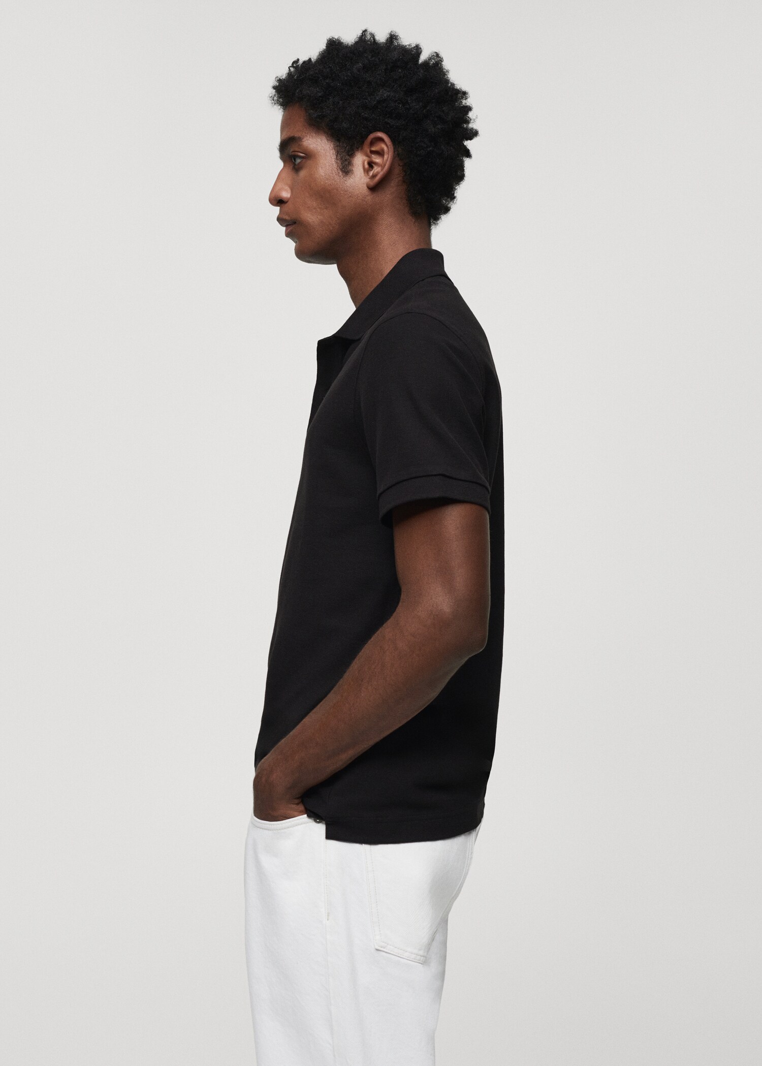 100% cotton pique polo shirt - Details of the article 2