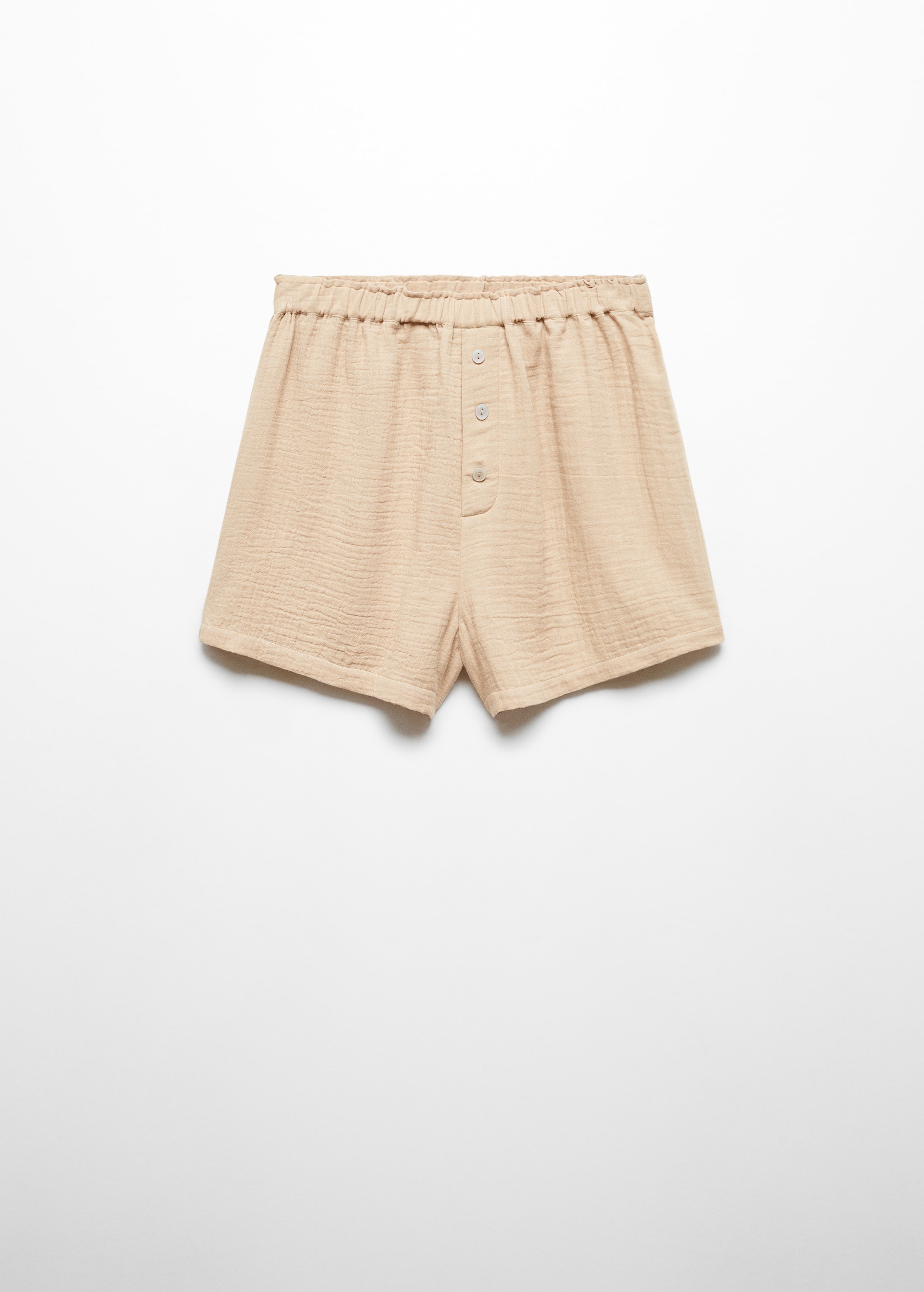 Cotton gauze pajama shorts - Article without model
