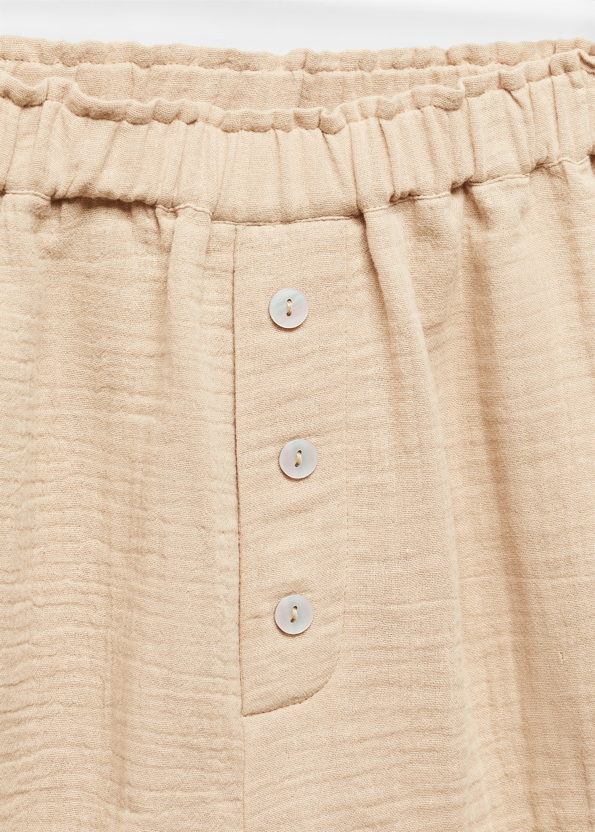 Cotton gauze pajama shorts - Details of the article 8