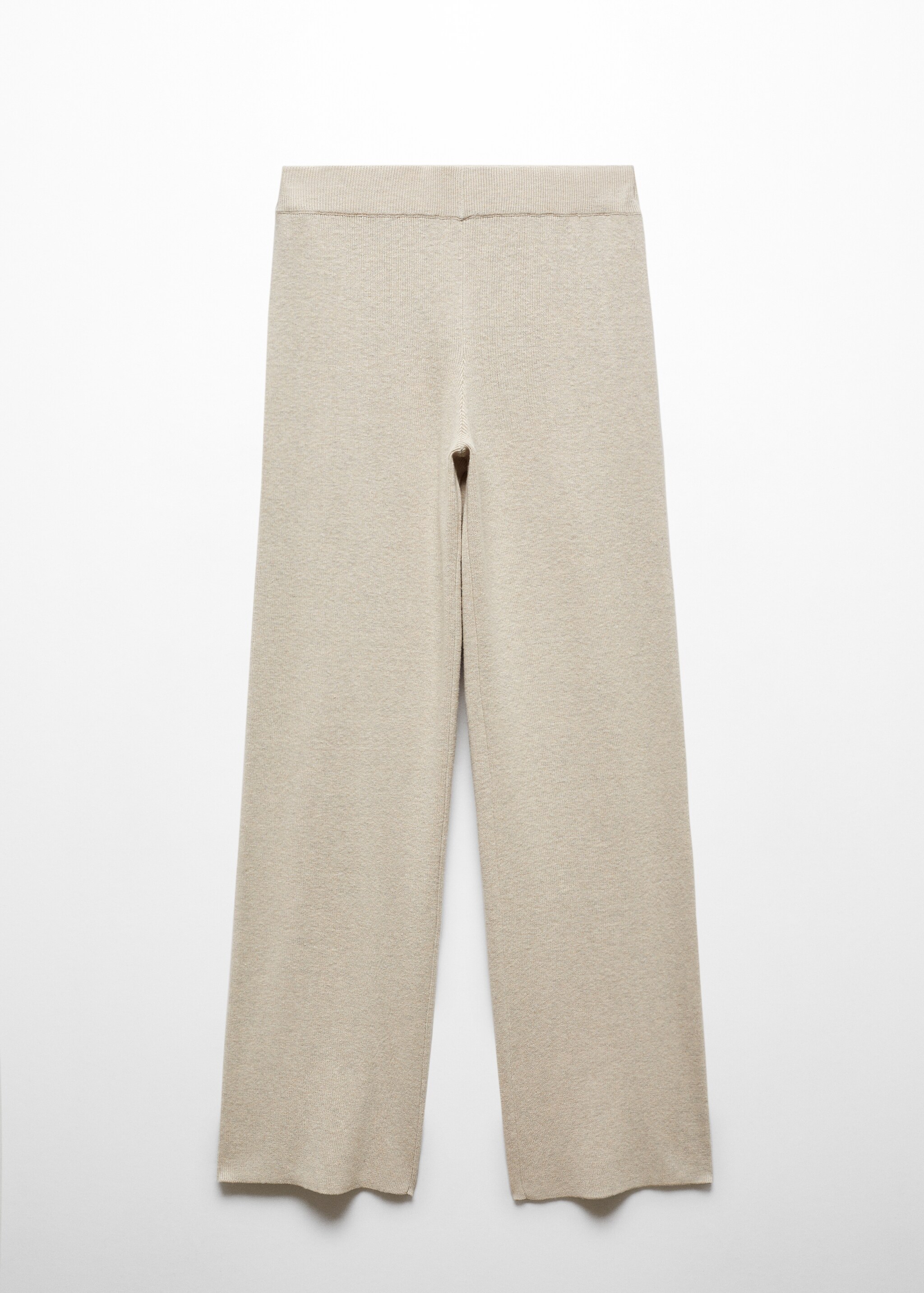 Cotton-linen knitted trousers  - Article without model