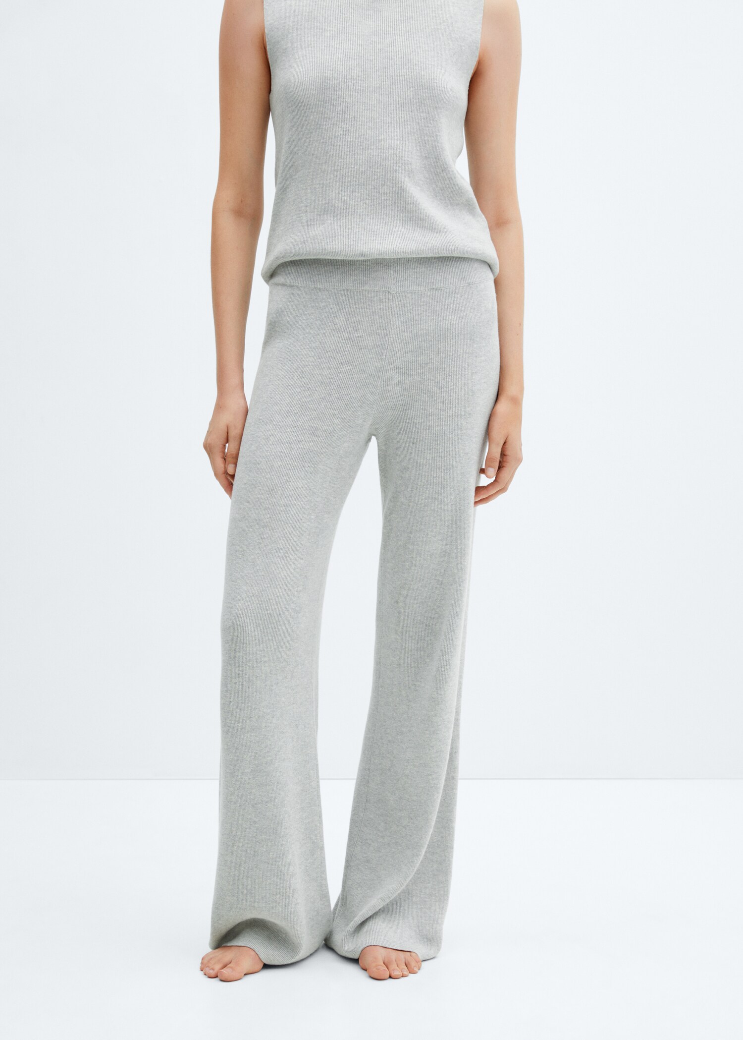 Pantalon maille coton lin - Plan moyen
