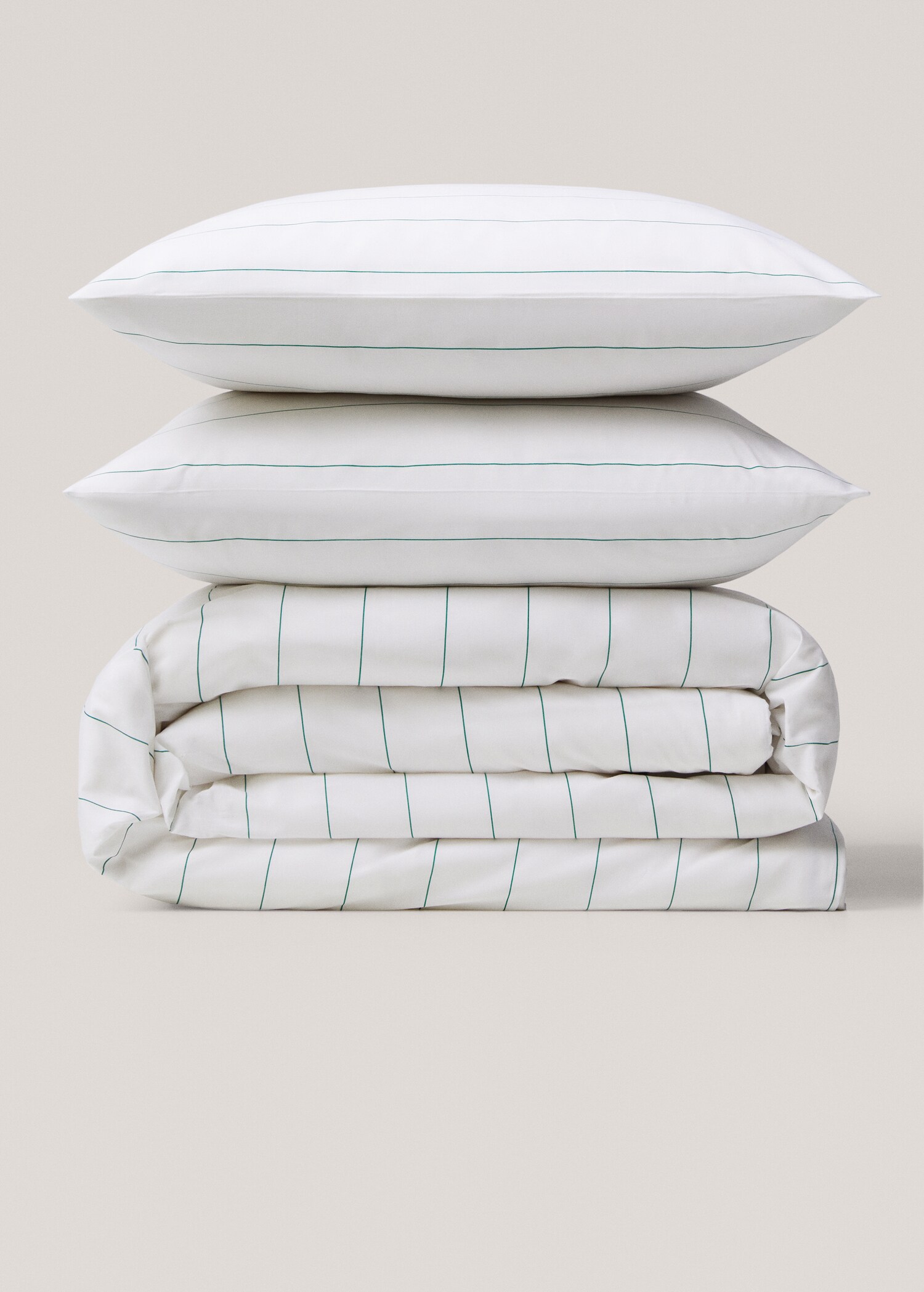Striped printed cotton duvet cover for superking bed - Article without model