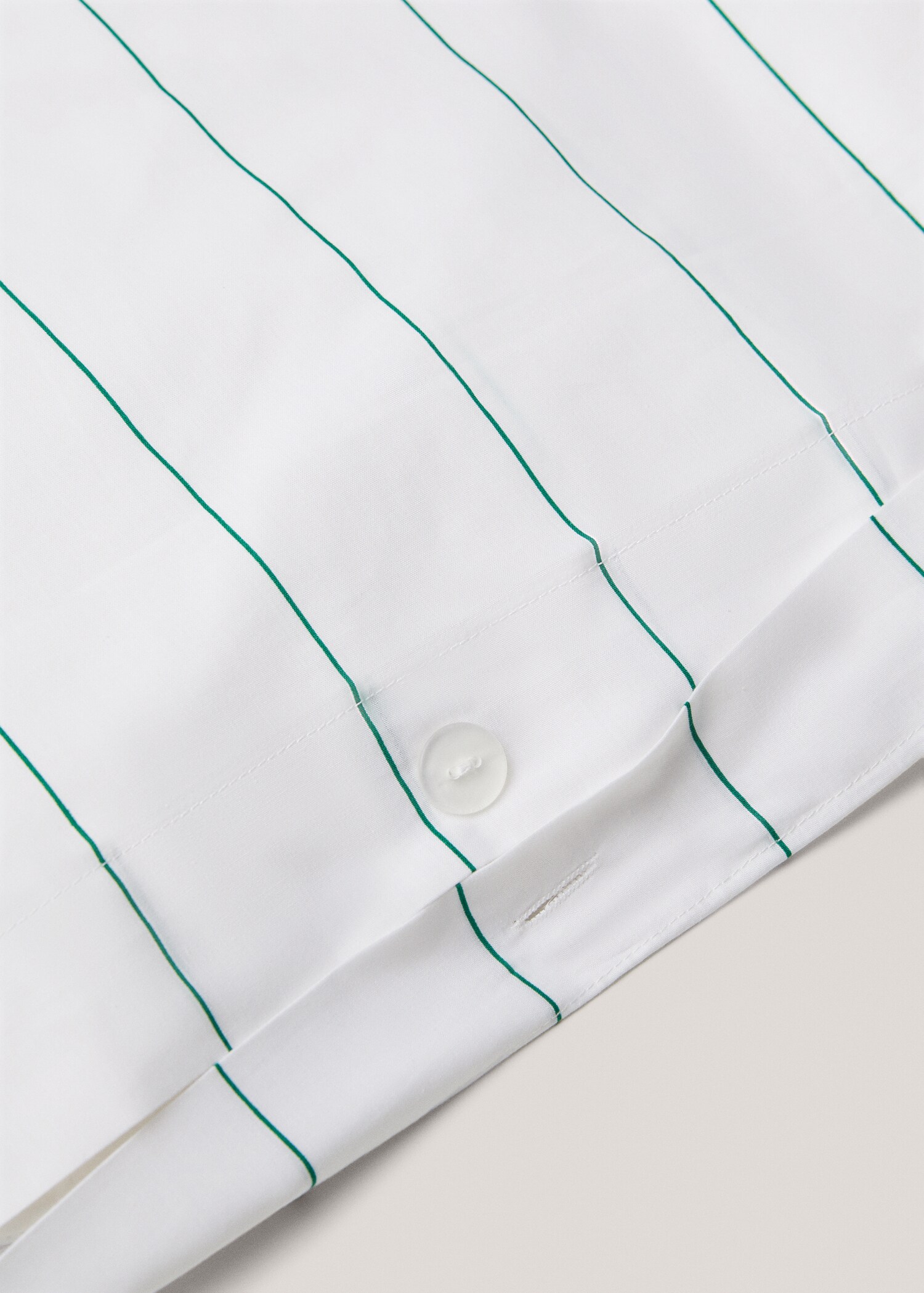 Striped printed cotton duvet cover for superking bed - Details of the article 1