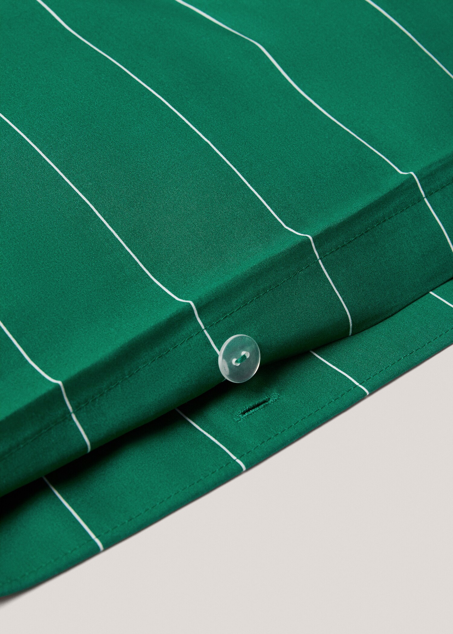 Striped printed cotton duvet cover for superking bed - Details of the article 1