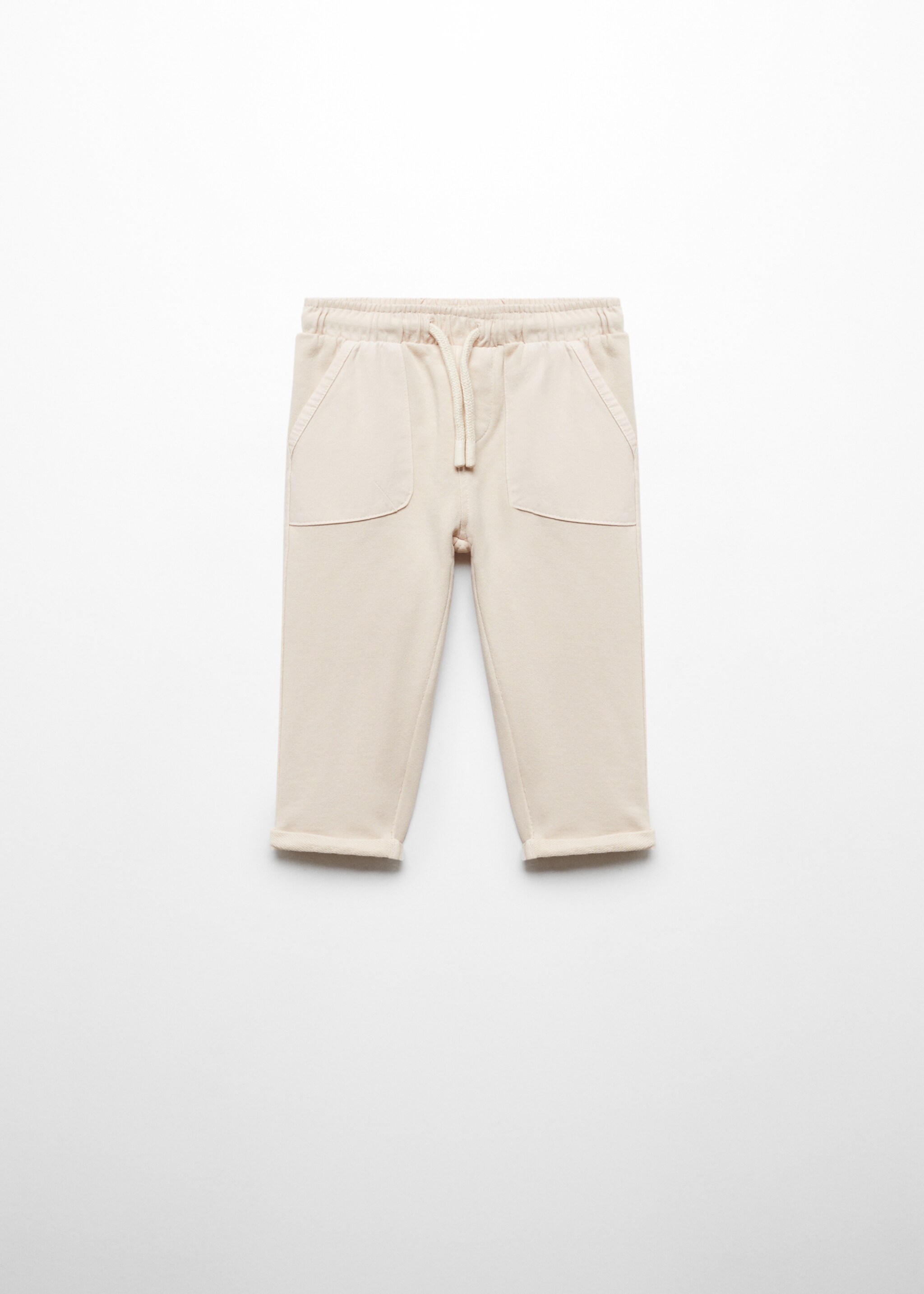 Cotton jogger-style trousers - Article without model, Sand. Ref: 67076000-00.