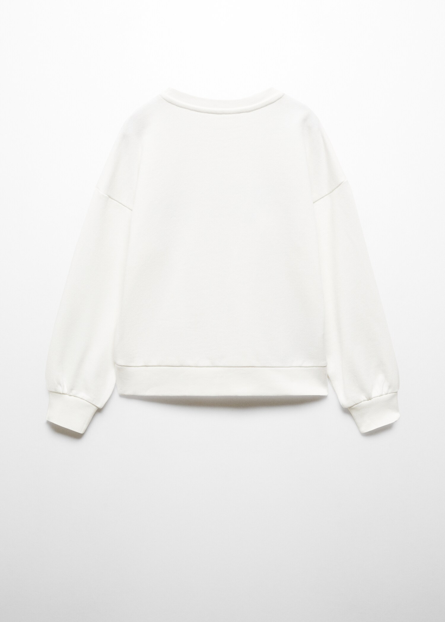 Sweat-shirt coton à message en relief - Verso de l’article