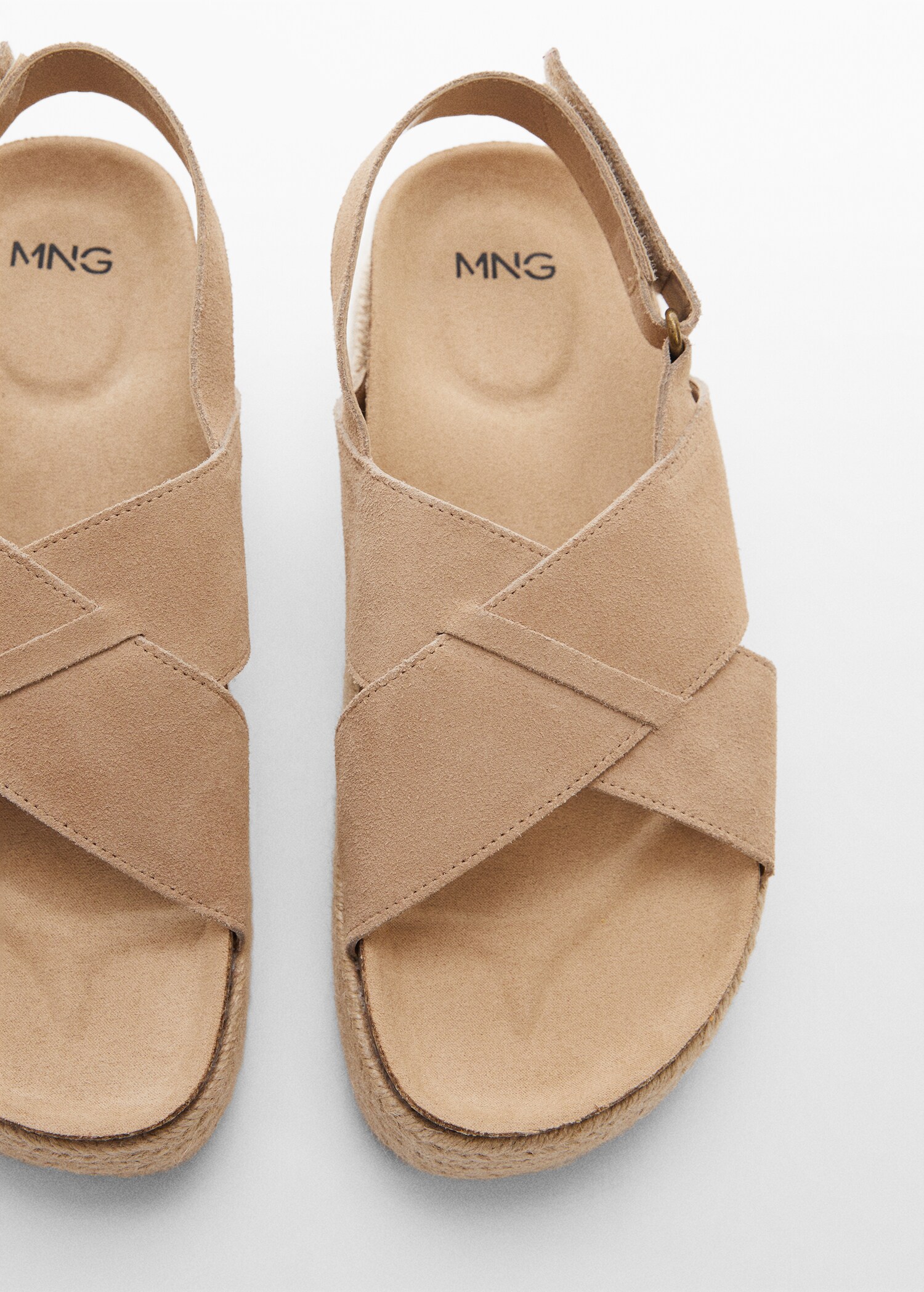 Ledersandaletten mit Esparto-Sohle - Teen | MANGO Deutschland