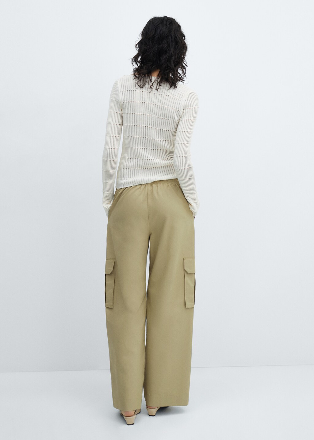 Pantalon cargo taille elastique