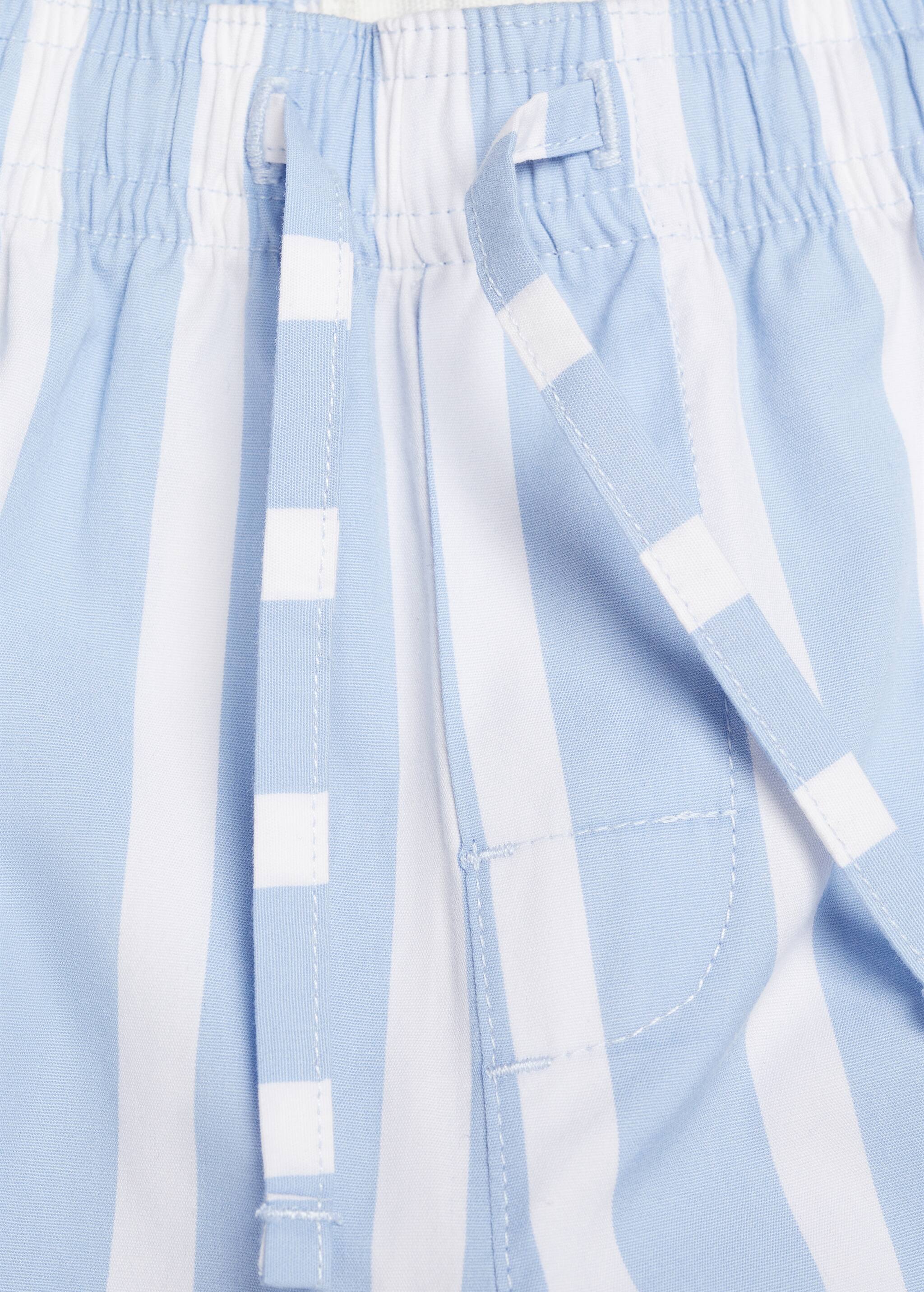 Striped cotton short pyjamas - Details of the article 0