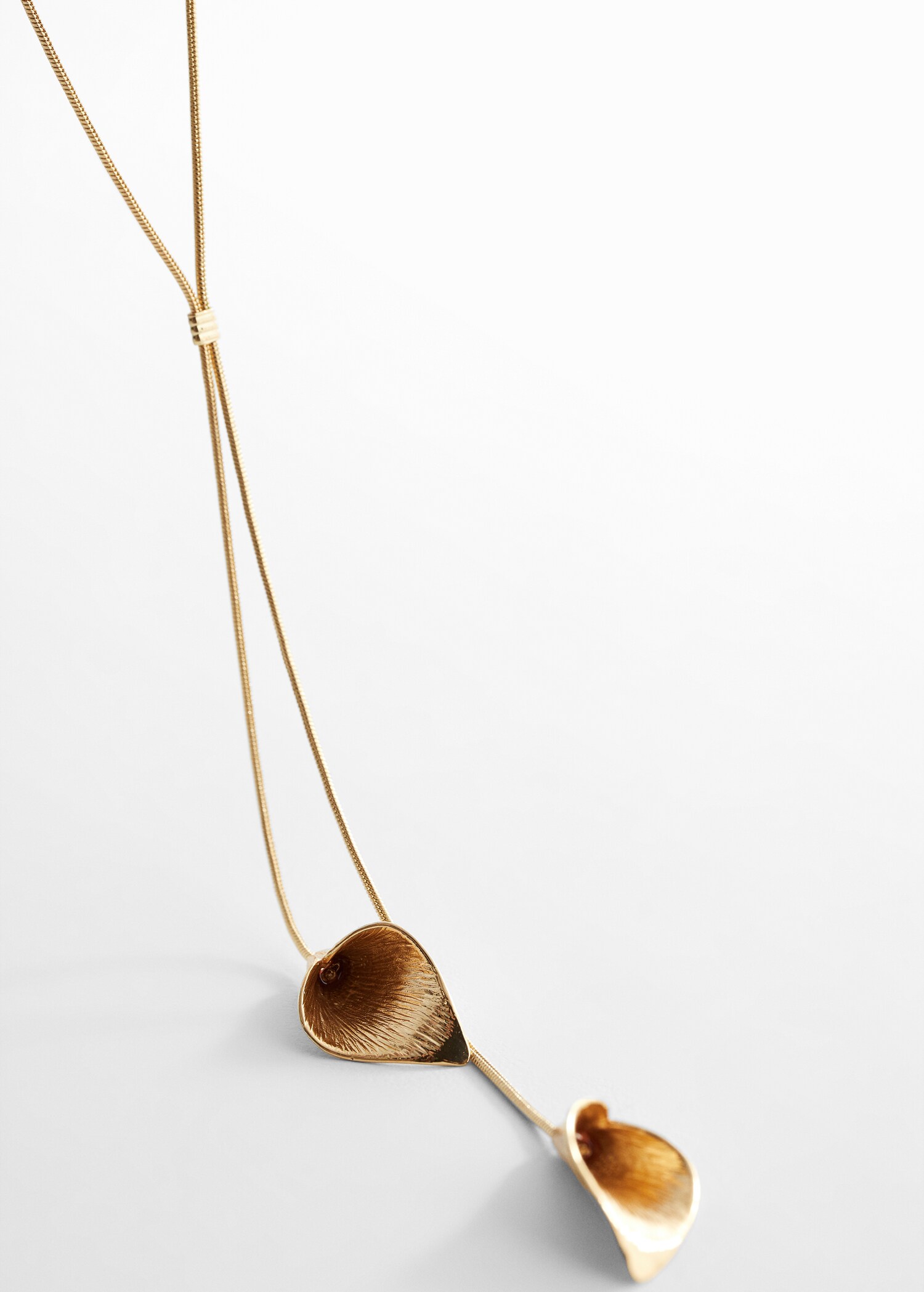 Leaf long necklace - Medium plane