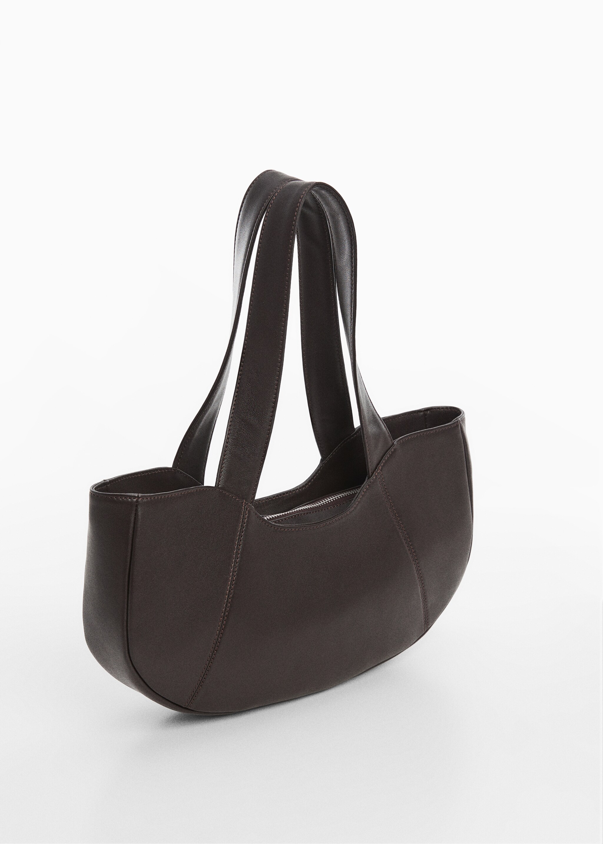 Leather shoulder bag - Medium plane