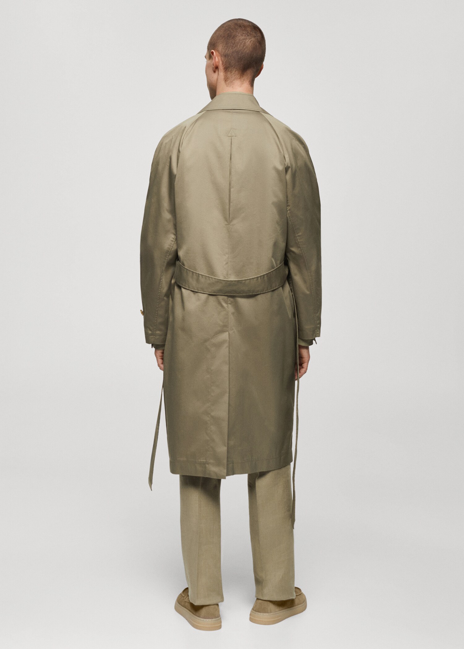 Belt cotton-blend trench - Reverse of the article