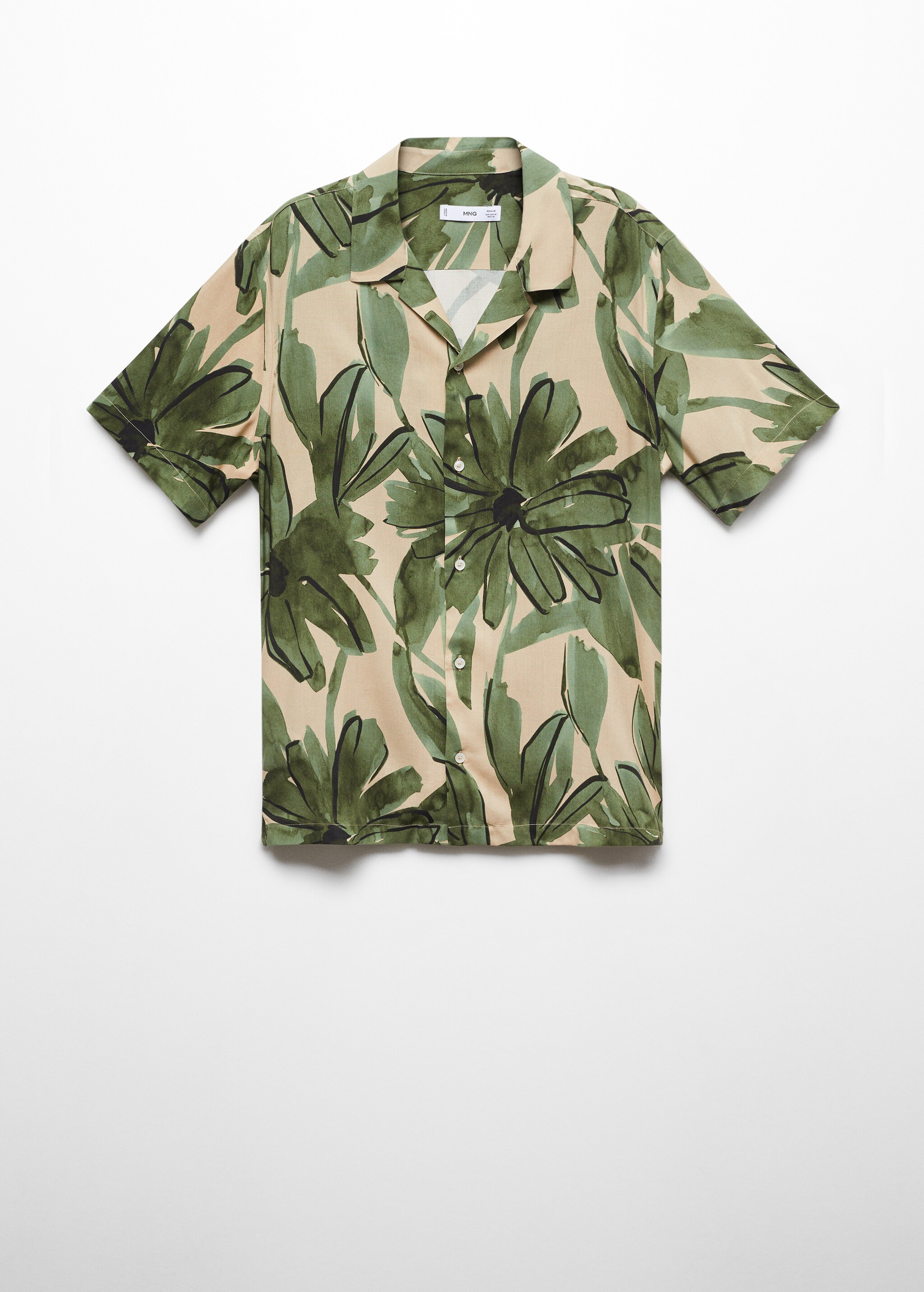 Lejąca koszula z tropikalnym wzorem - Artykuł bez modela/modelki