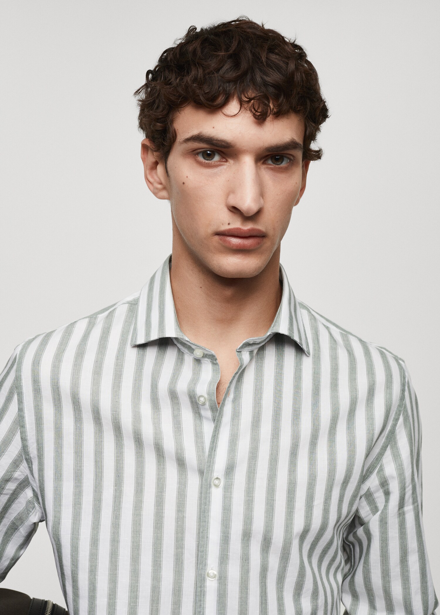 Chemise rayures Tencel et lin mélangés - Détail de l'article 1