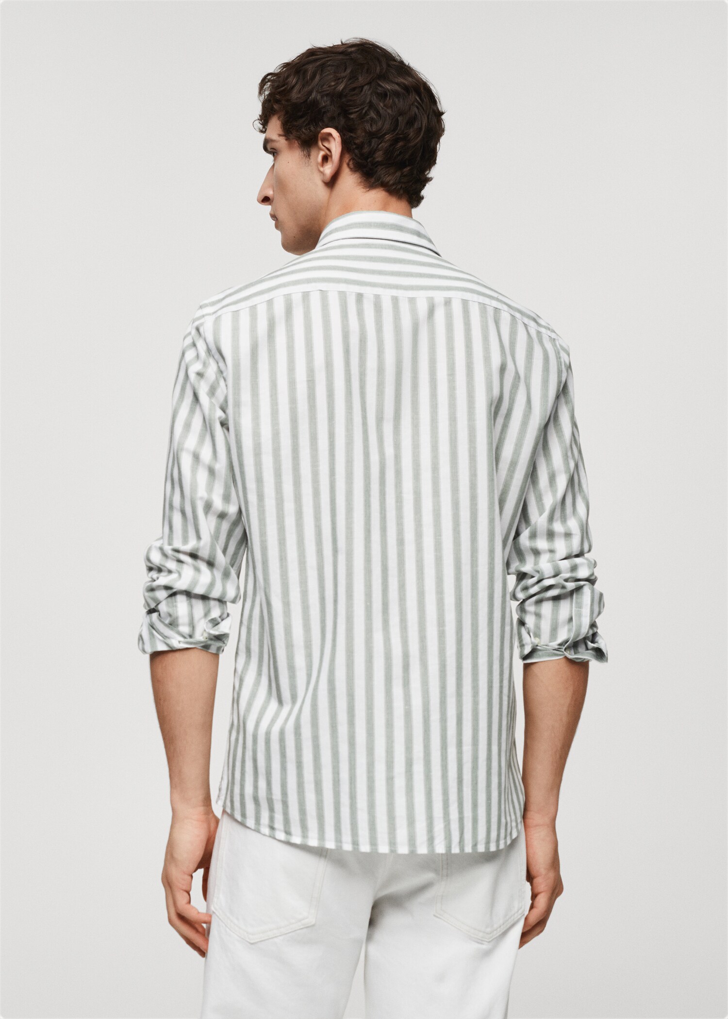 Chemise rayures Tencel et lin mélangés - Verso de l’article