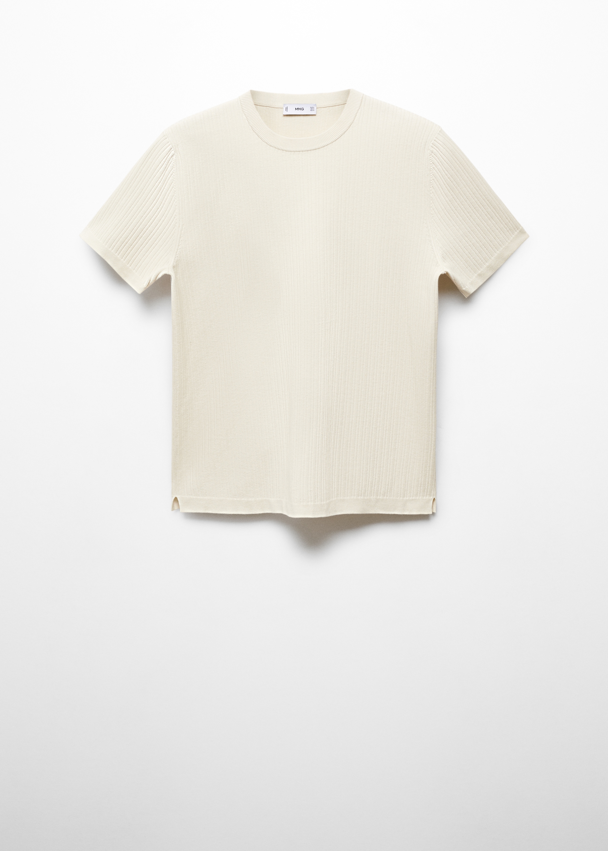 T-shirt de malha canelada - Artigo sem modelo
