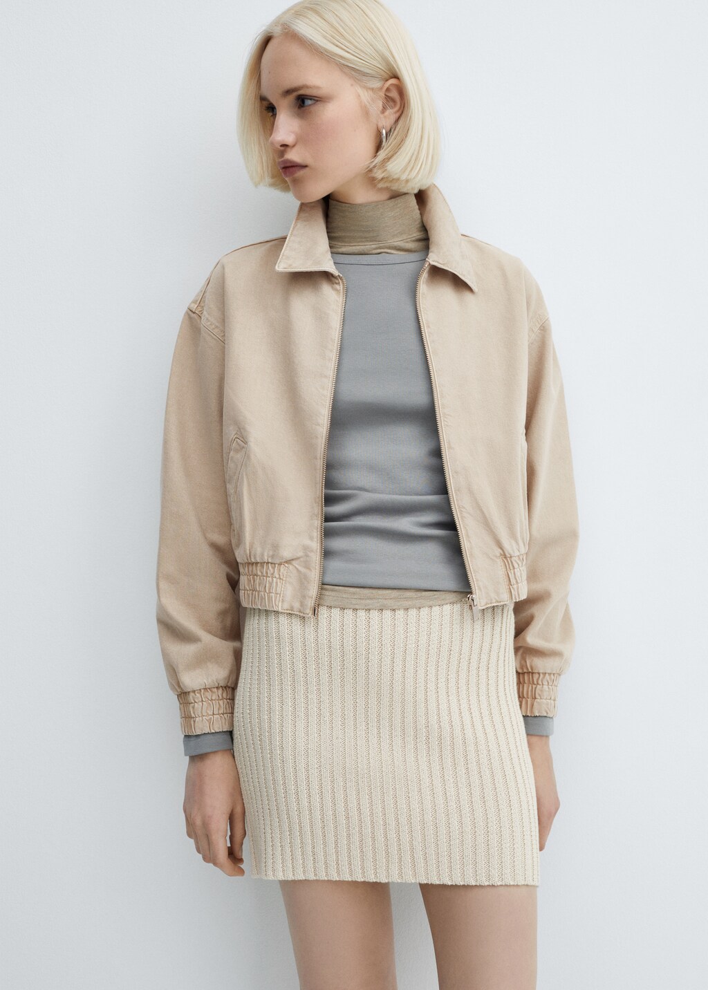 Bombers beige femme deals
