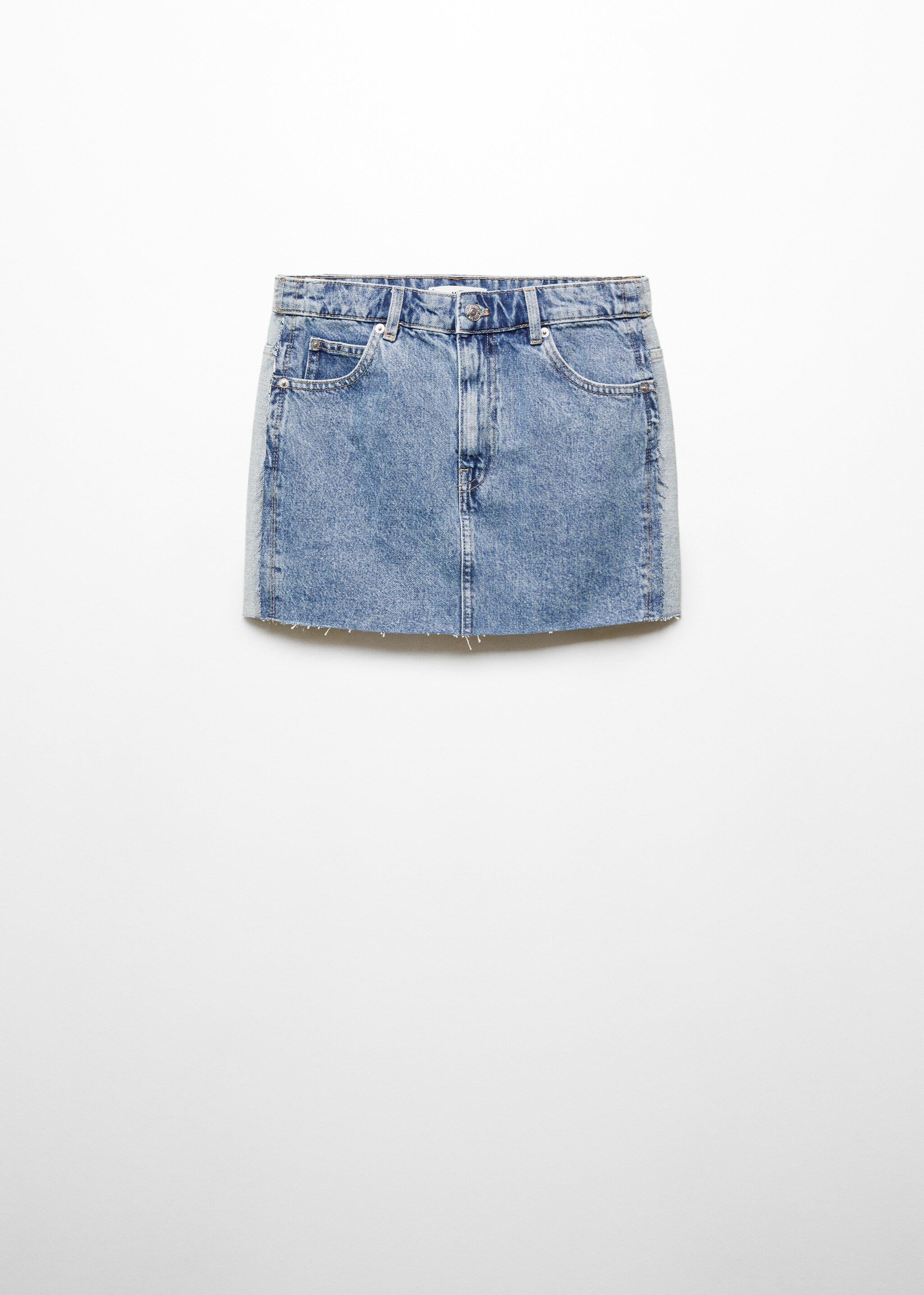 Two-tone denim miniskirt - Article without model