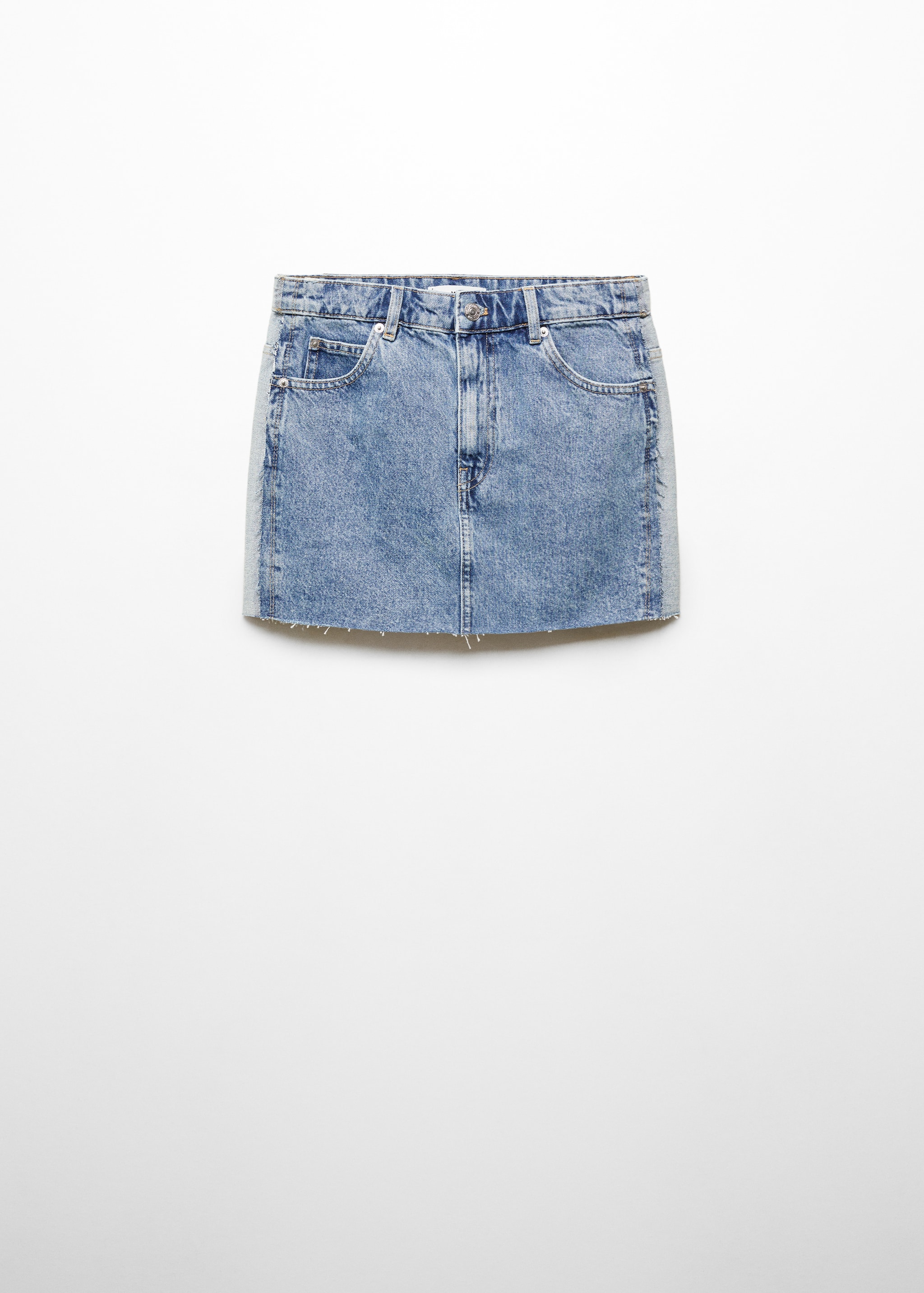 Two-tone denim miniskirt - Article without model