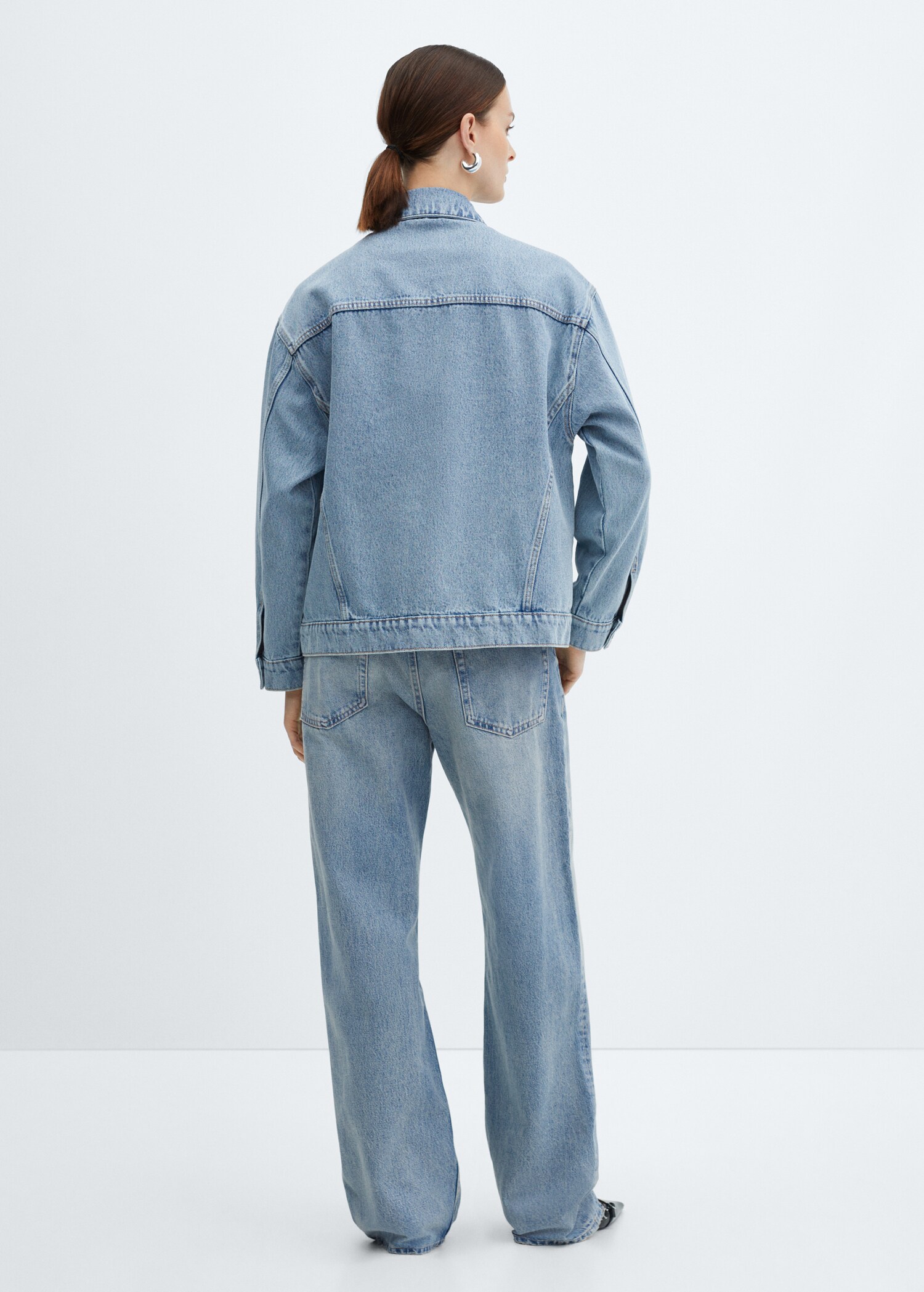 Oversize denim jacket - Reverse of the article