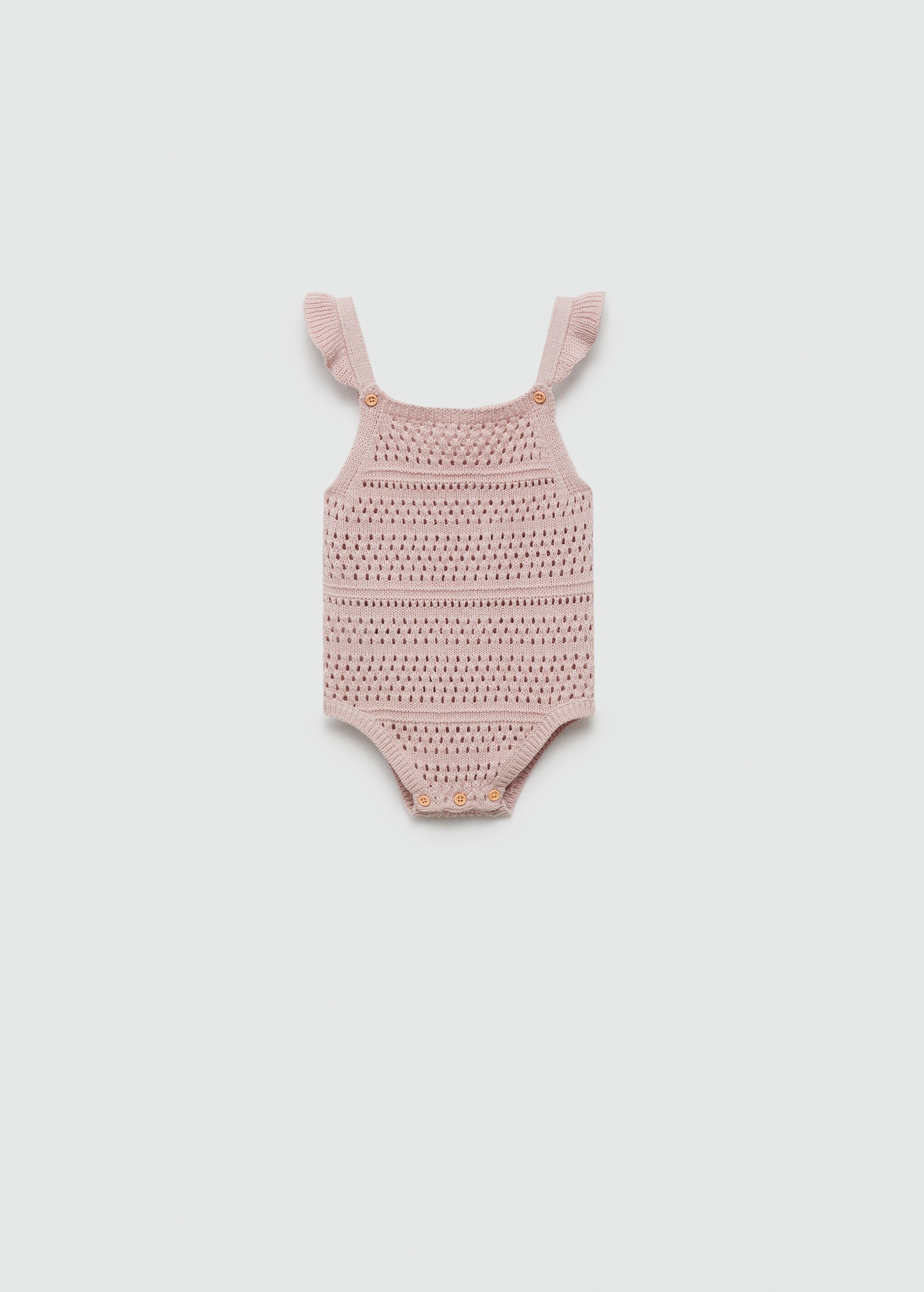 Cotton openwork knitted romper - Article without model