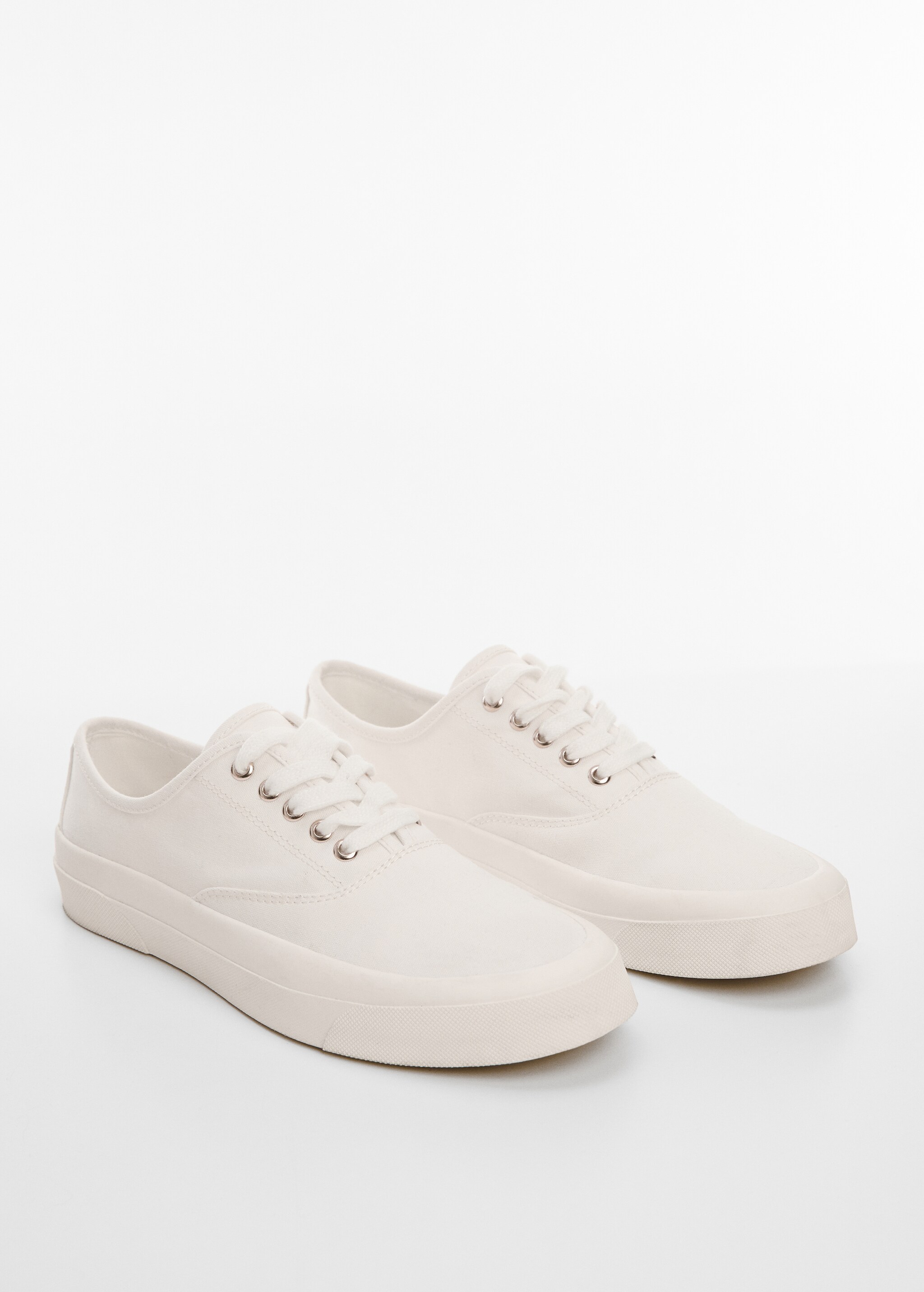Canvas laced sneakers - Medium plane