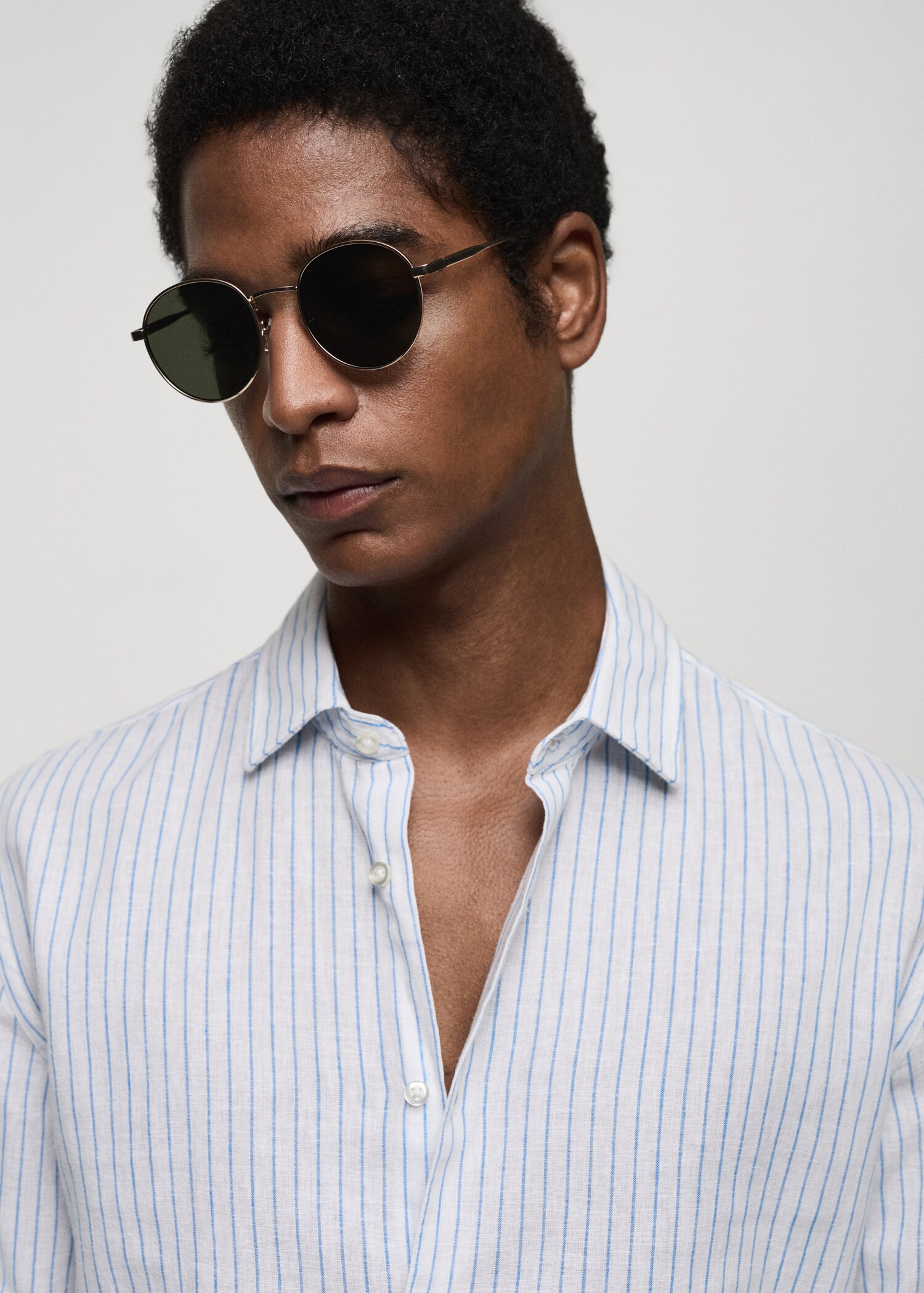 Chemise regular-fit lin rayures - Détail de l'article 1