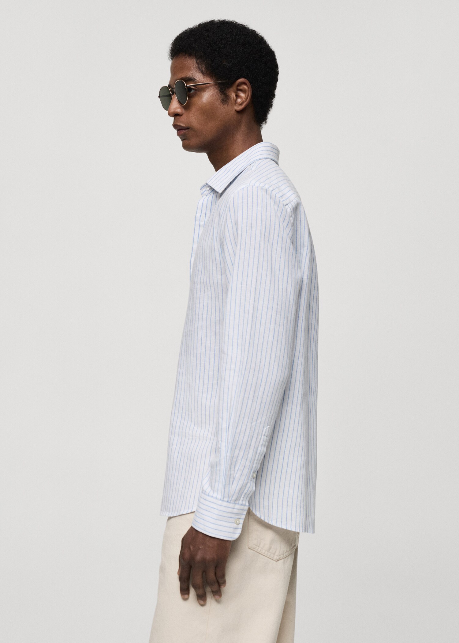 Chemise regular-fit lin rayures - Détail de l'article 2