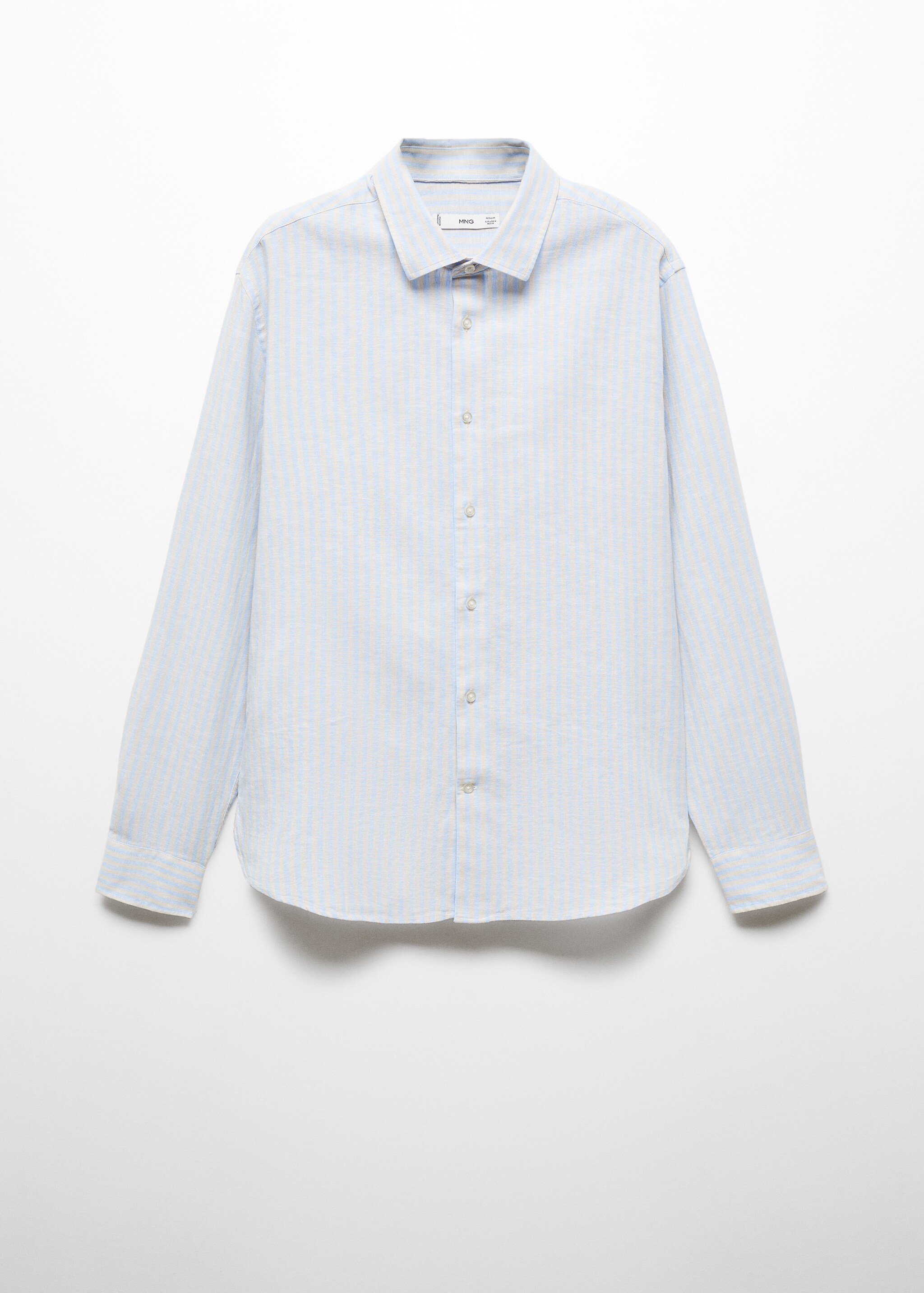 Regular-fit striped linen shirt - Article without model