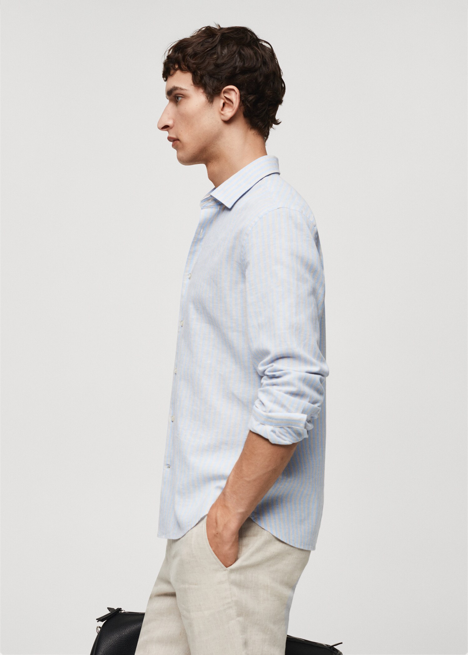 Chemise regular-fit lin rayures - Détail de l'article 2
