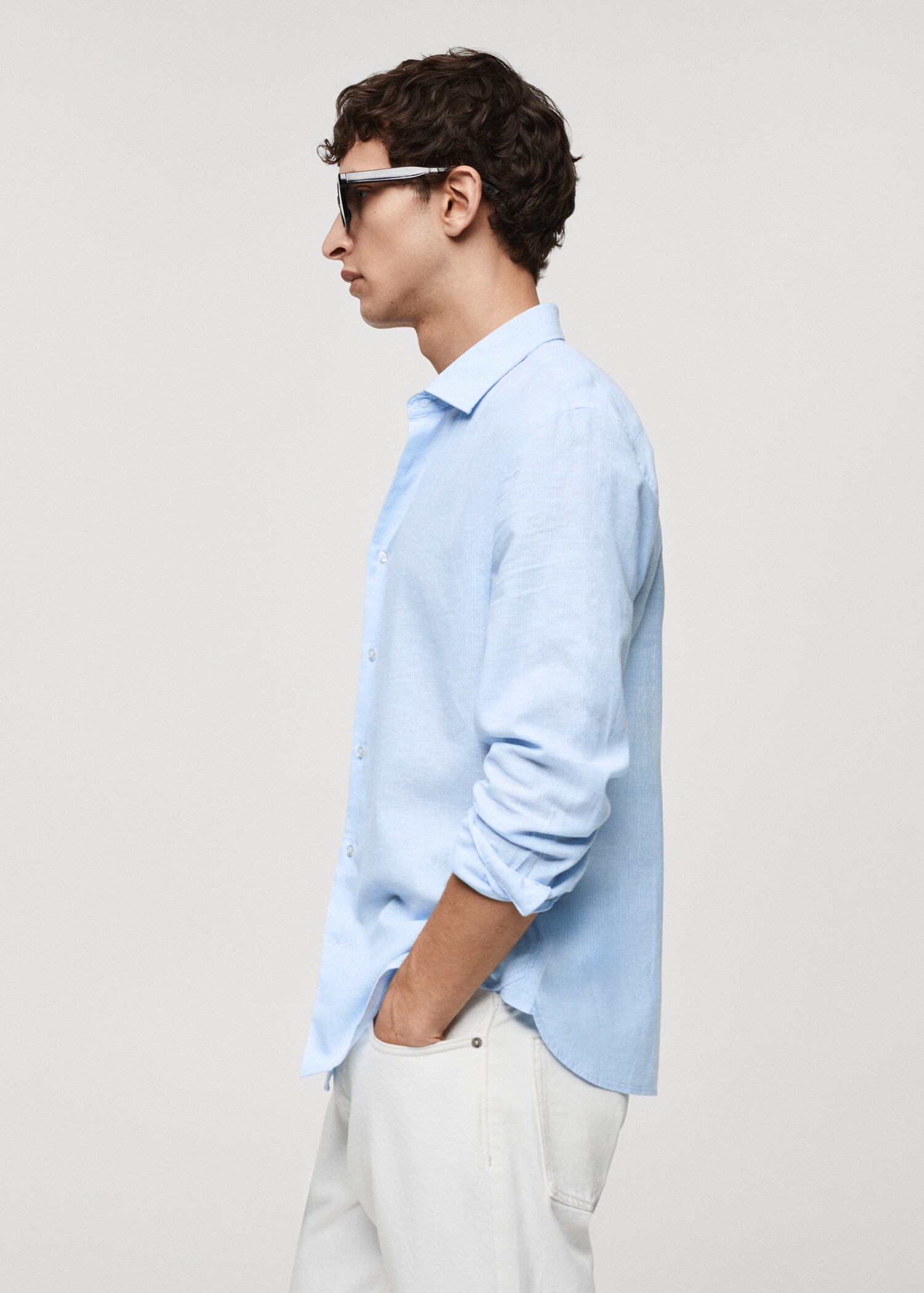 Chemise regular-fit lin rayures - Détail de l'article 2