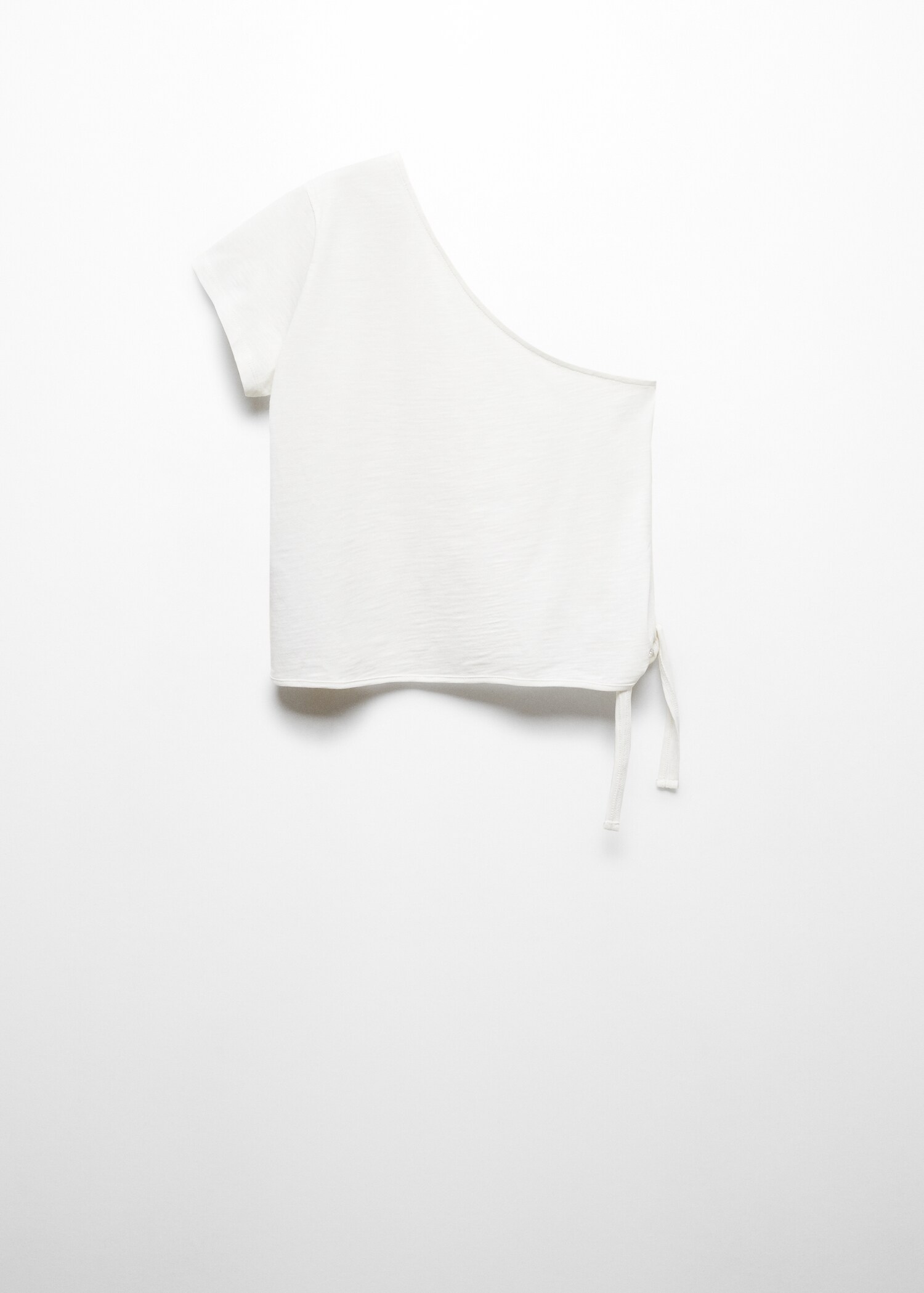 Asymmetrisches T-Shirt mit Schleife - Artikel ohne Model