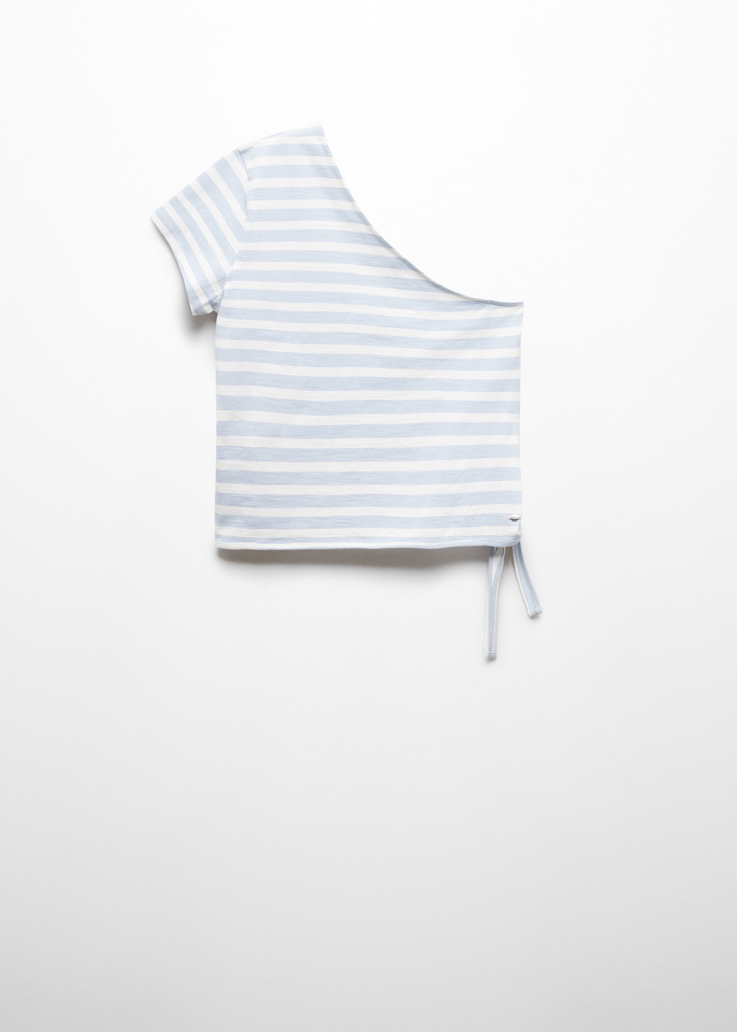 Asymmetrisches T-Shirt mit Schleife - Artikel ohne Model