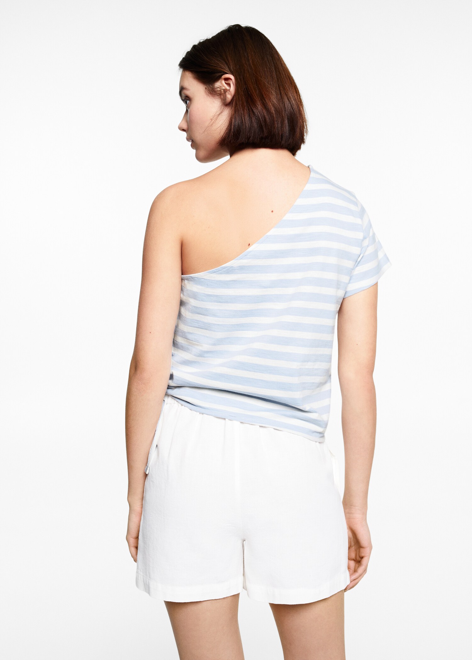 Asymmetrisches T-Shirt mit Schleife - Rückseite des Artikels