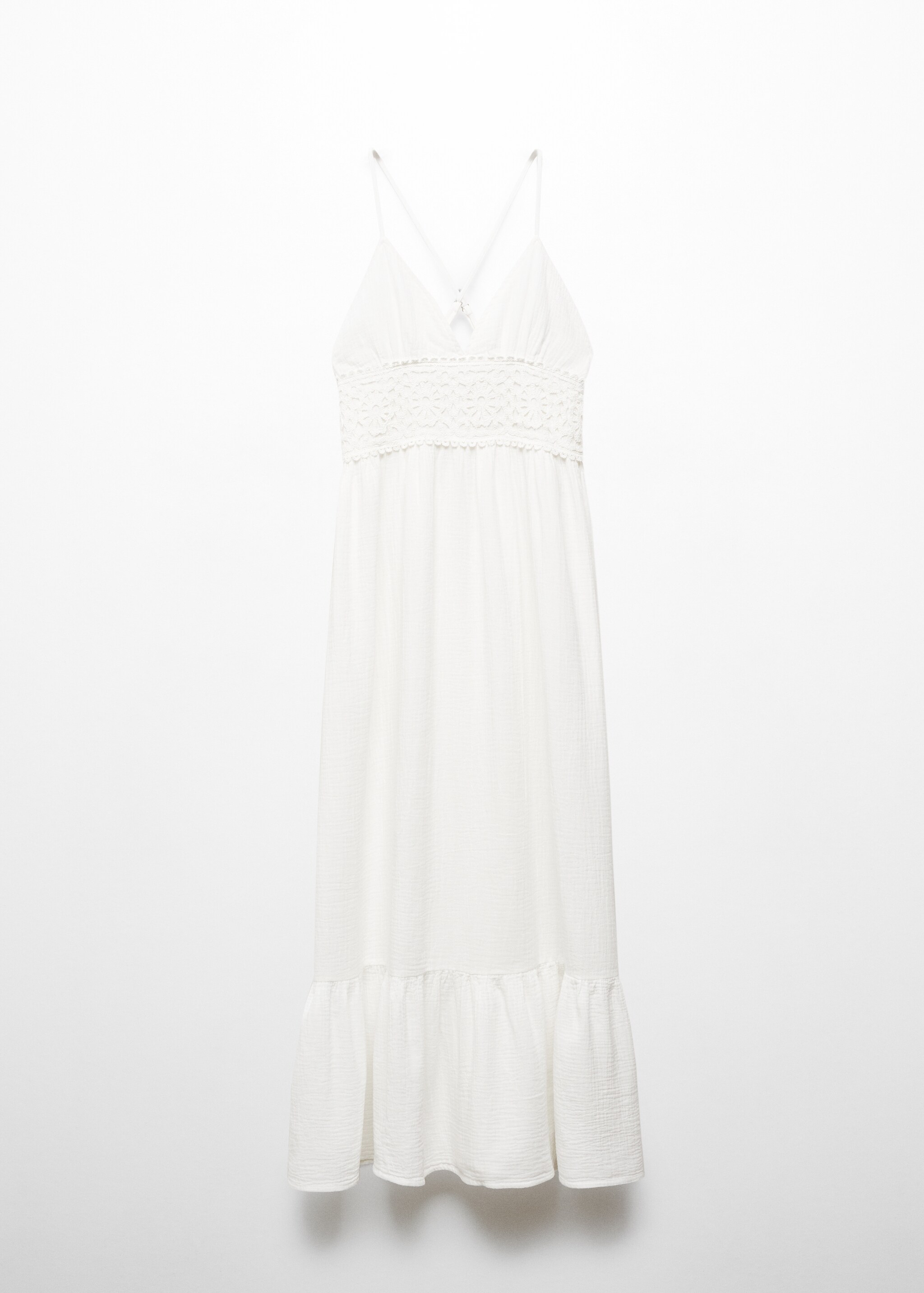 Ruffle embroidered maxi-dress - Article without model