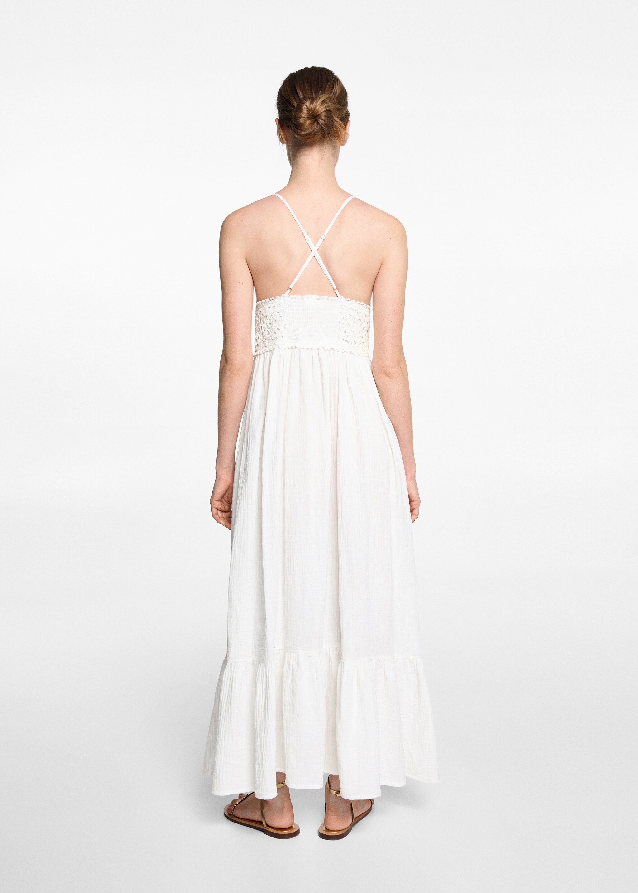 Ruffle embroidered maxi-dress - Reverse of the article