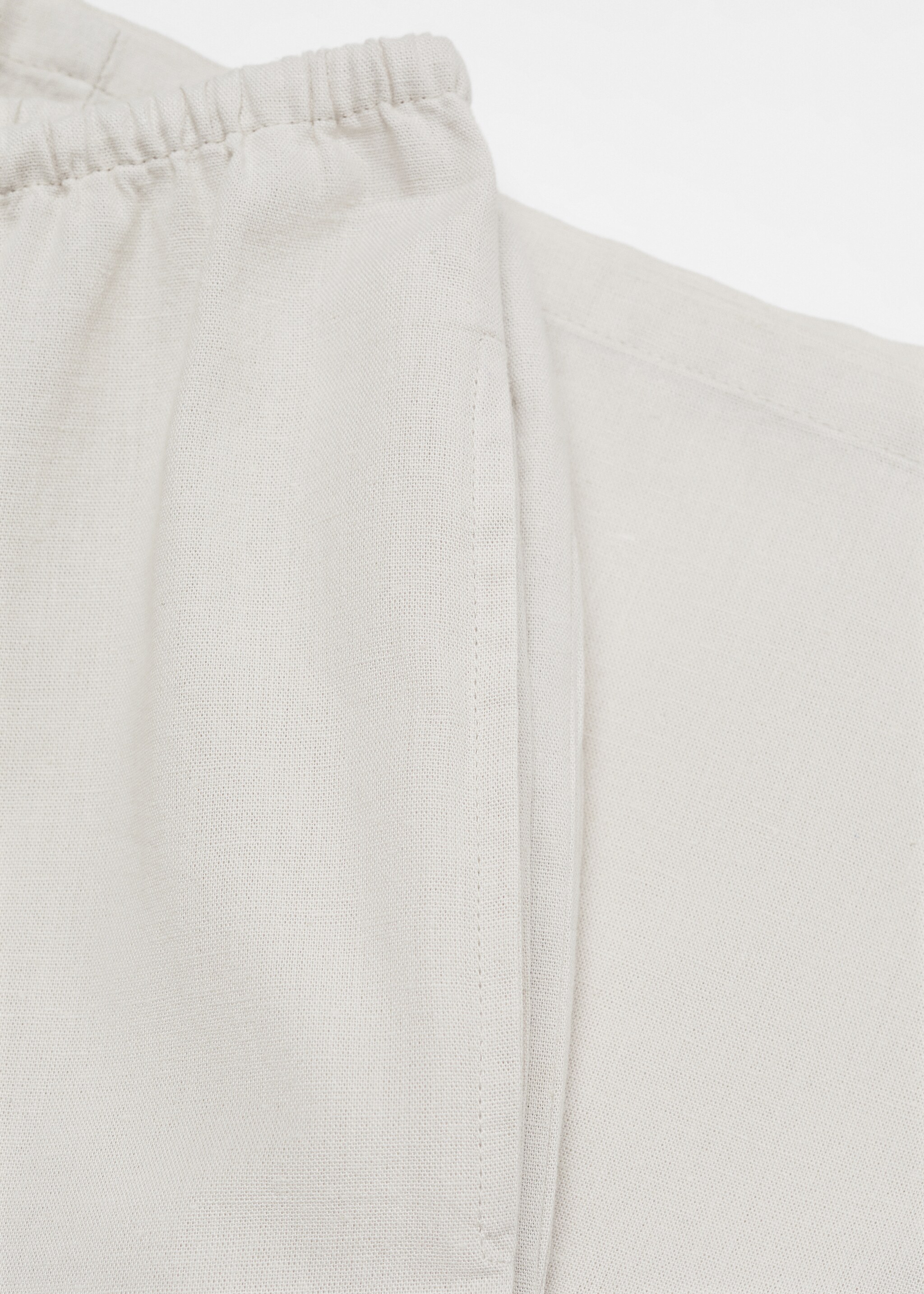 Wideleg linen trousers - Details of the article 8