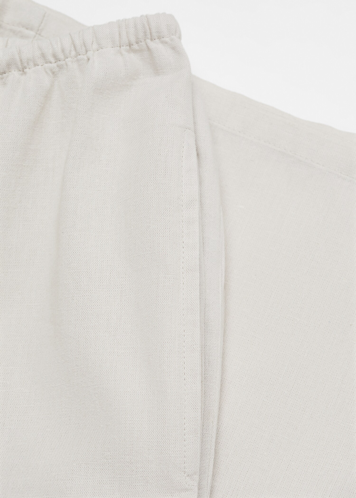 Wideleg linen trousers - Details of the article 8