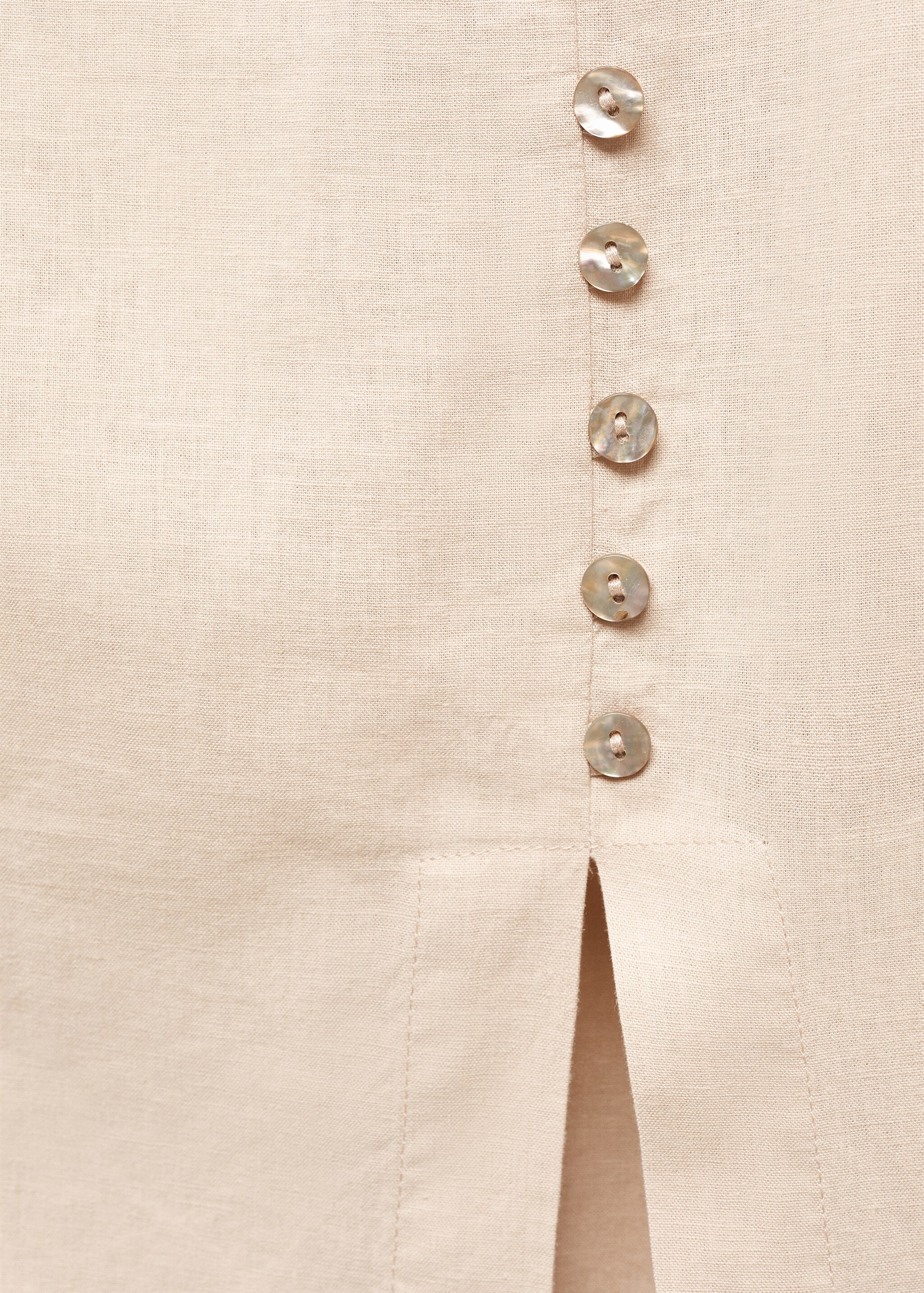 Linen skirt with slit - Details of the article 8