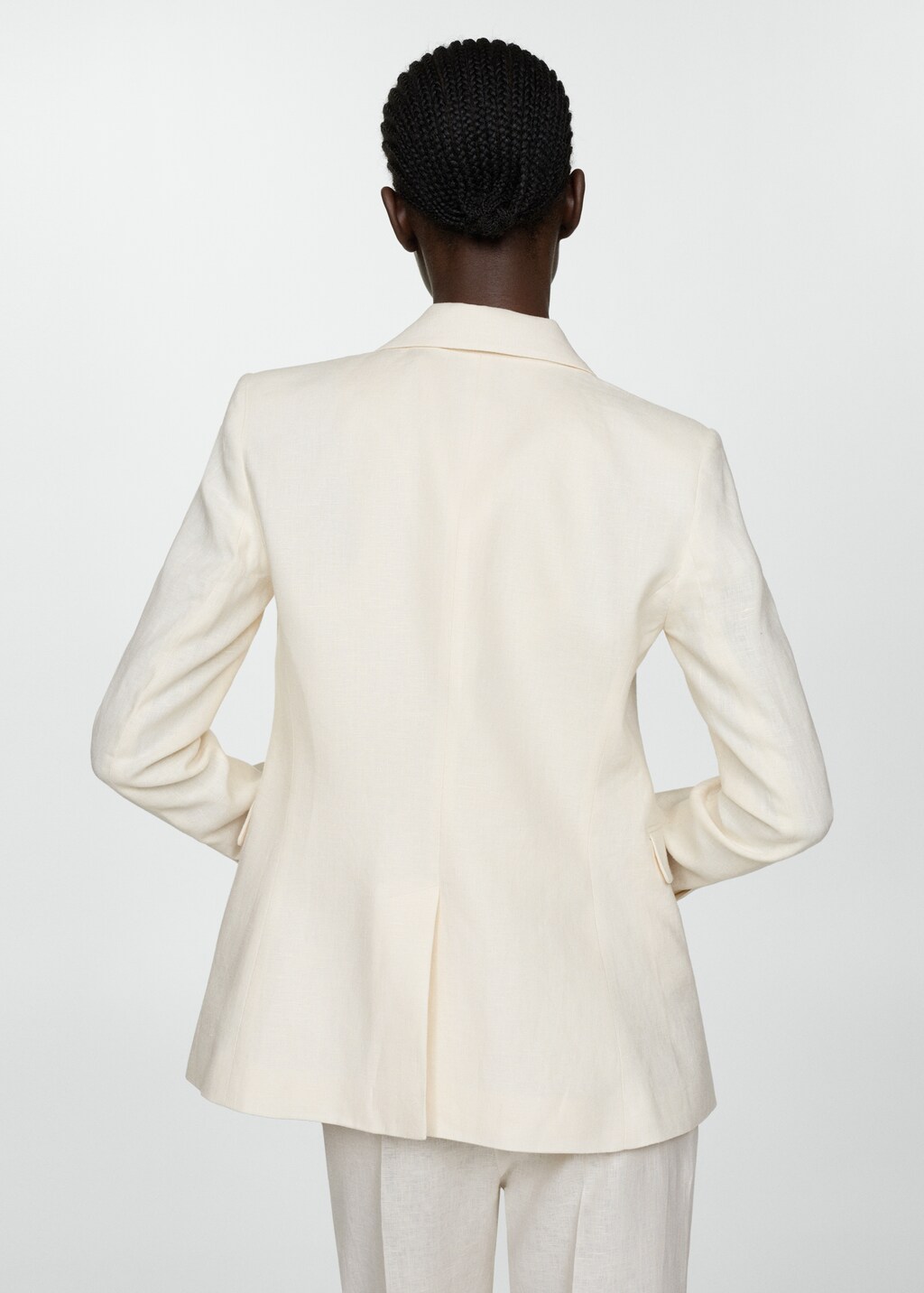 ジャケット BLUMARINE WHITE BLAZER Gabardine Single-breasted Jacket With Logo Pin | Blumarine