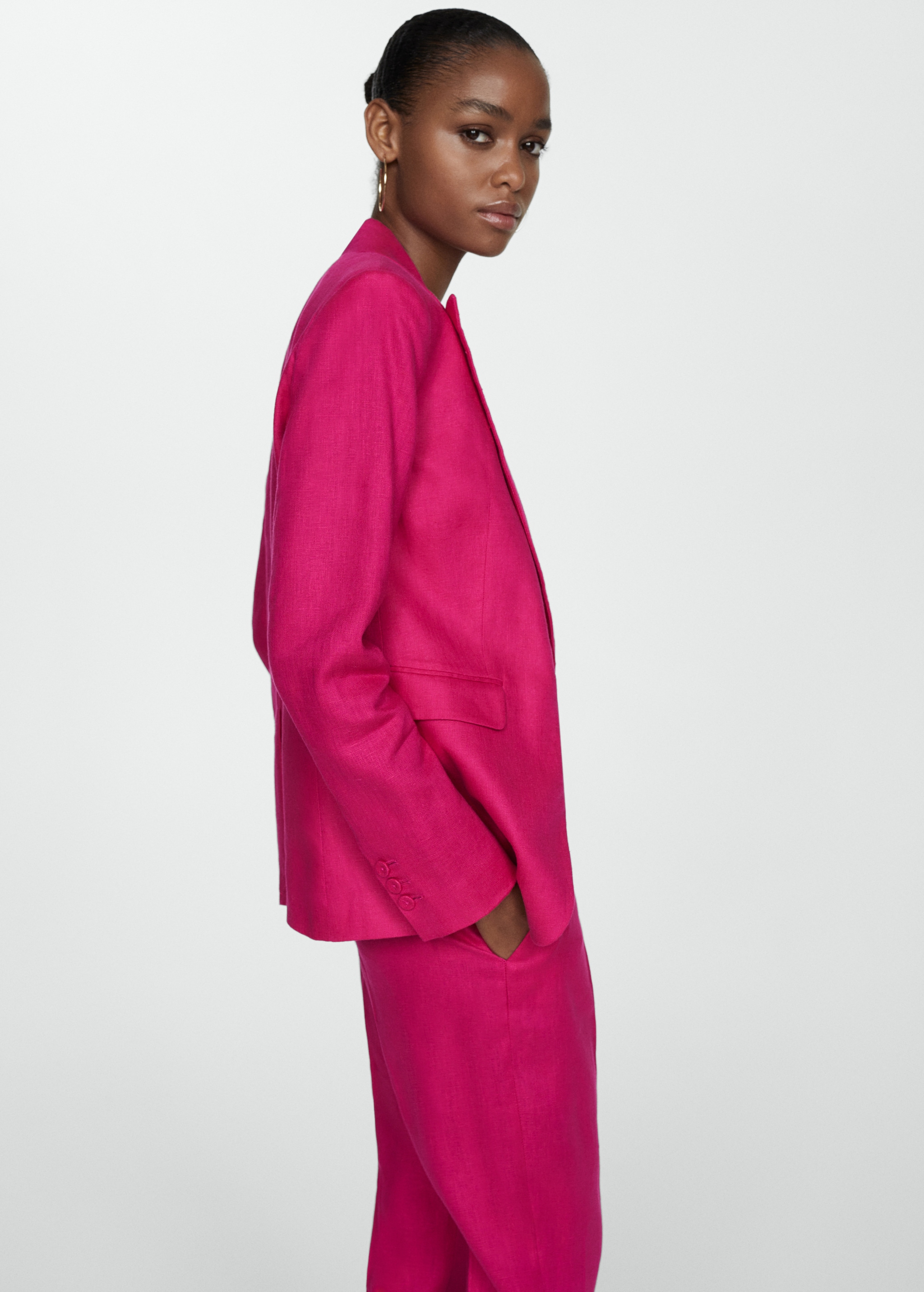 Blazer Mango Veste Rose Tailleur Fushia Femme New Releases
