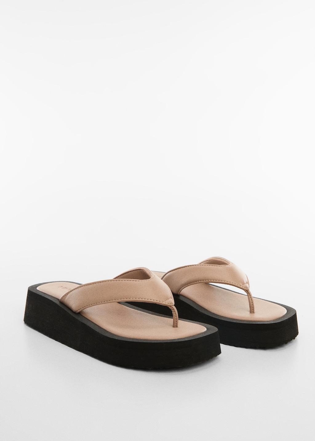 Mango Riemensandalen mit Plateau