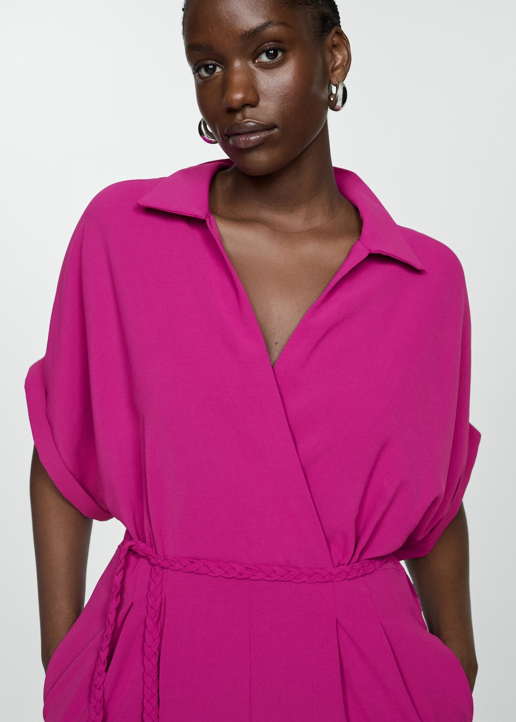 Mango pink jumpsuit hotsell