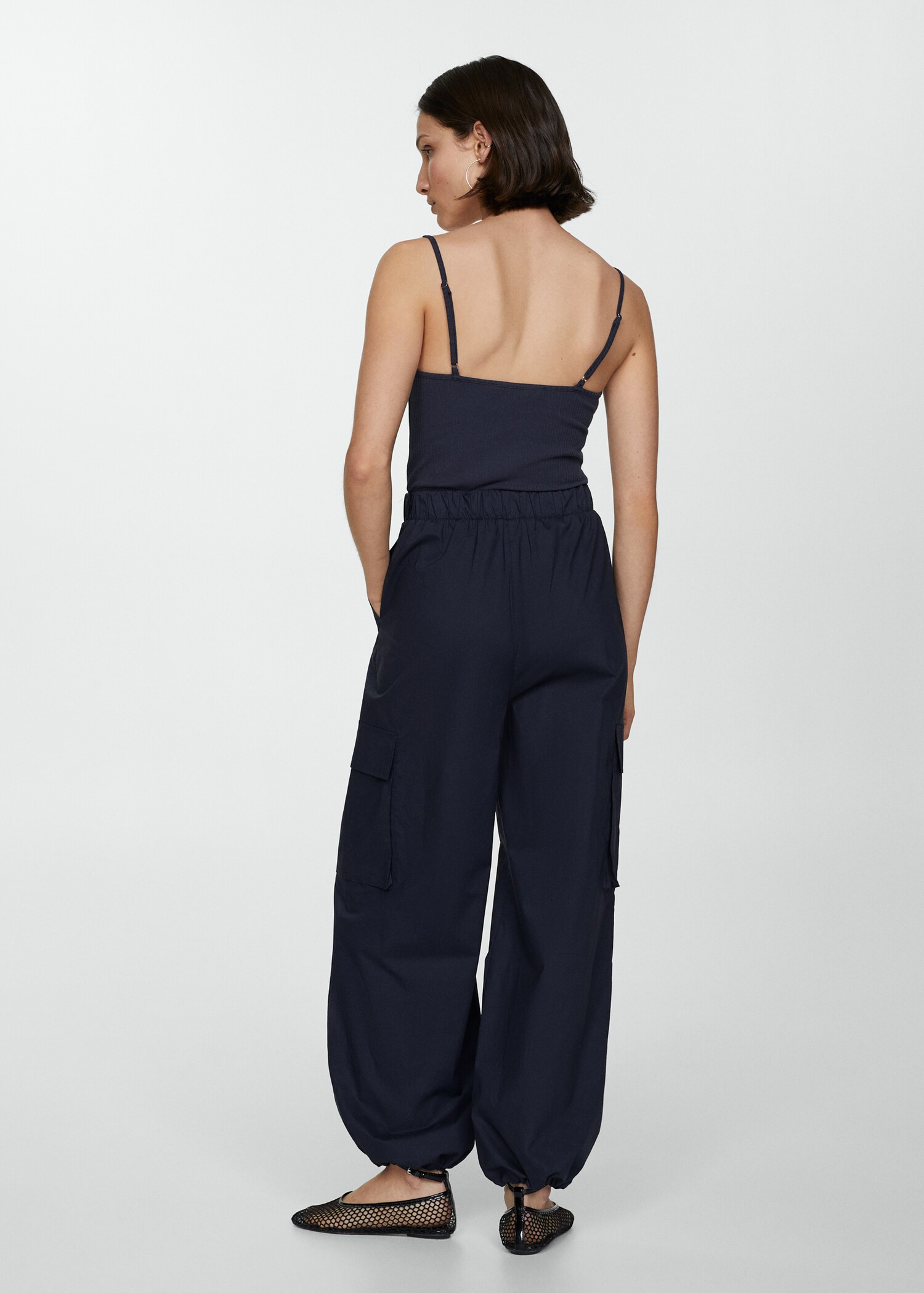 Parachute overall with braces - Reverse of the article