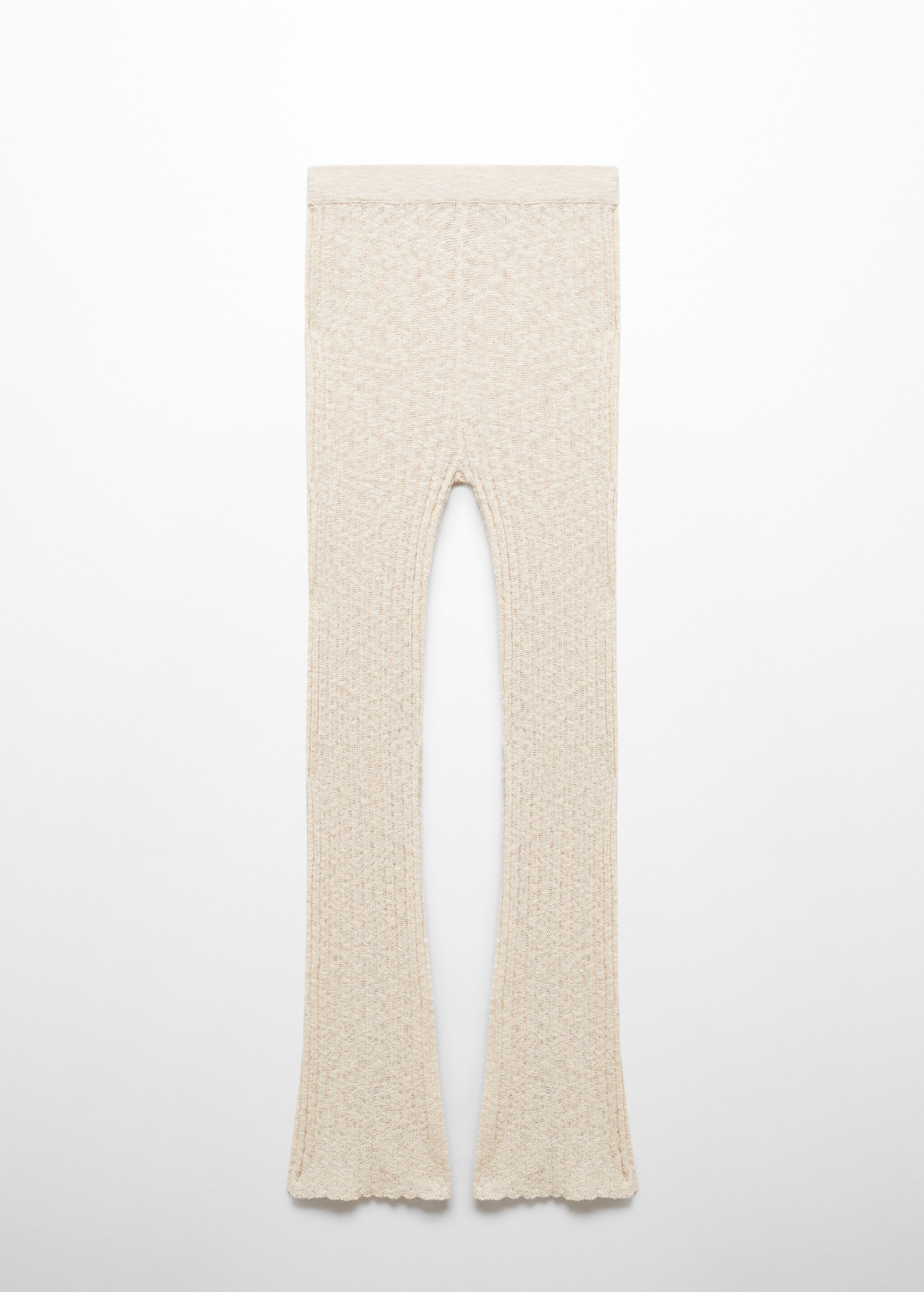 Flared ribbed knitted trousers - Article without model