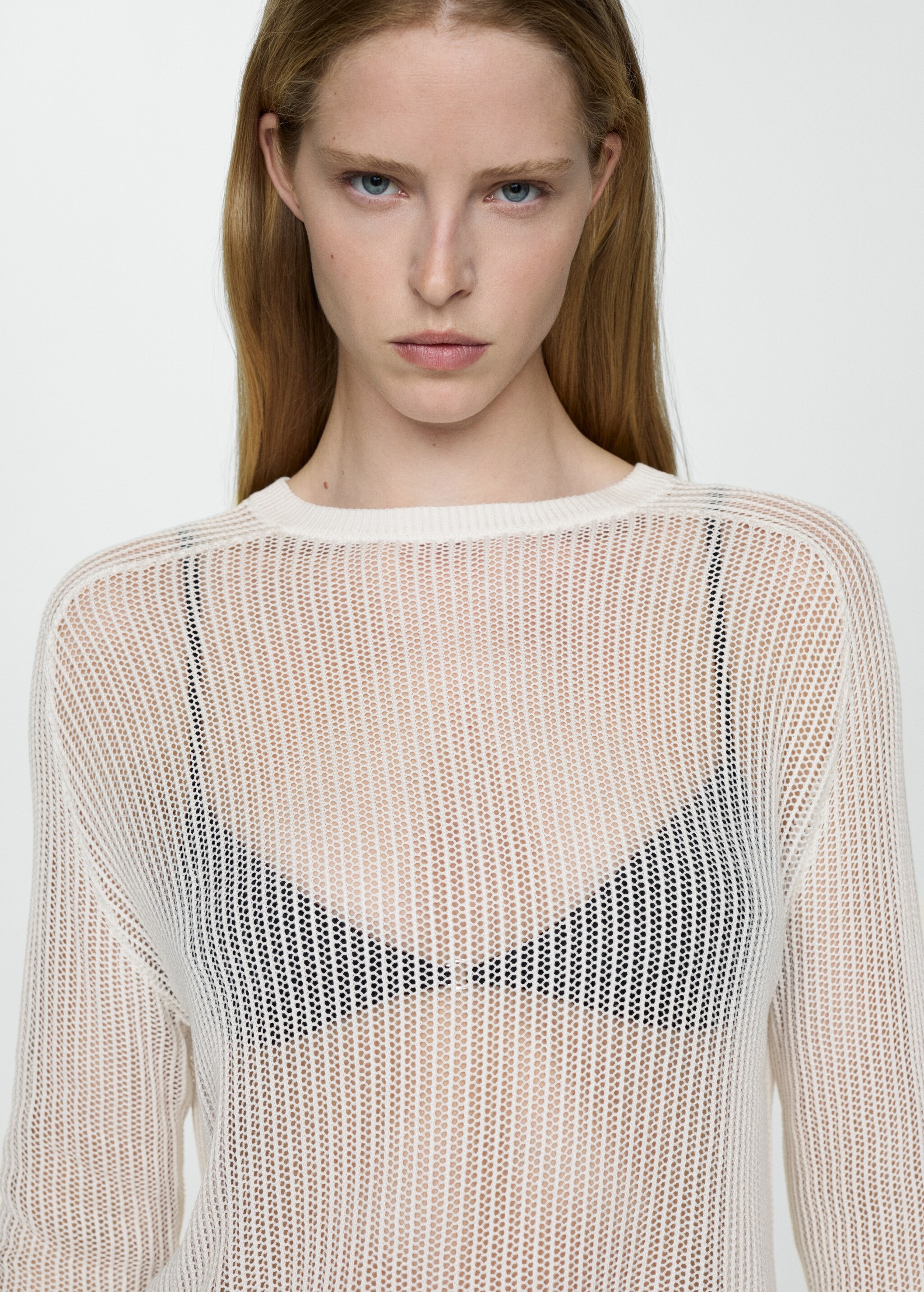 Semi-transparent knitted sweater - Details of the article 1