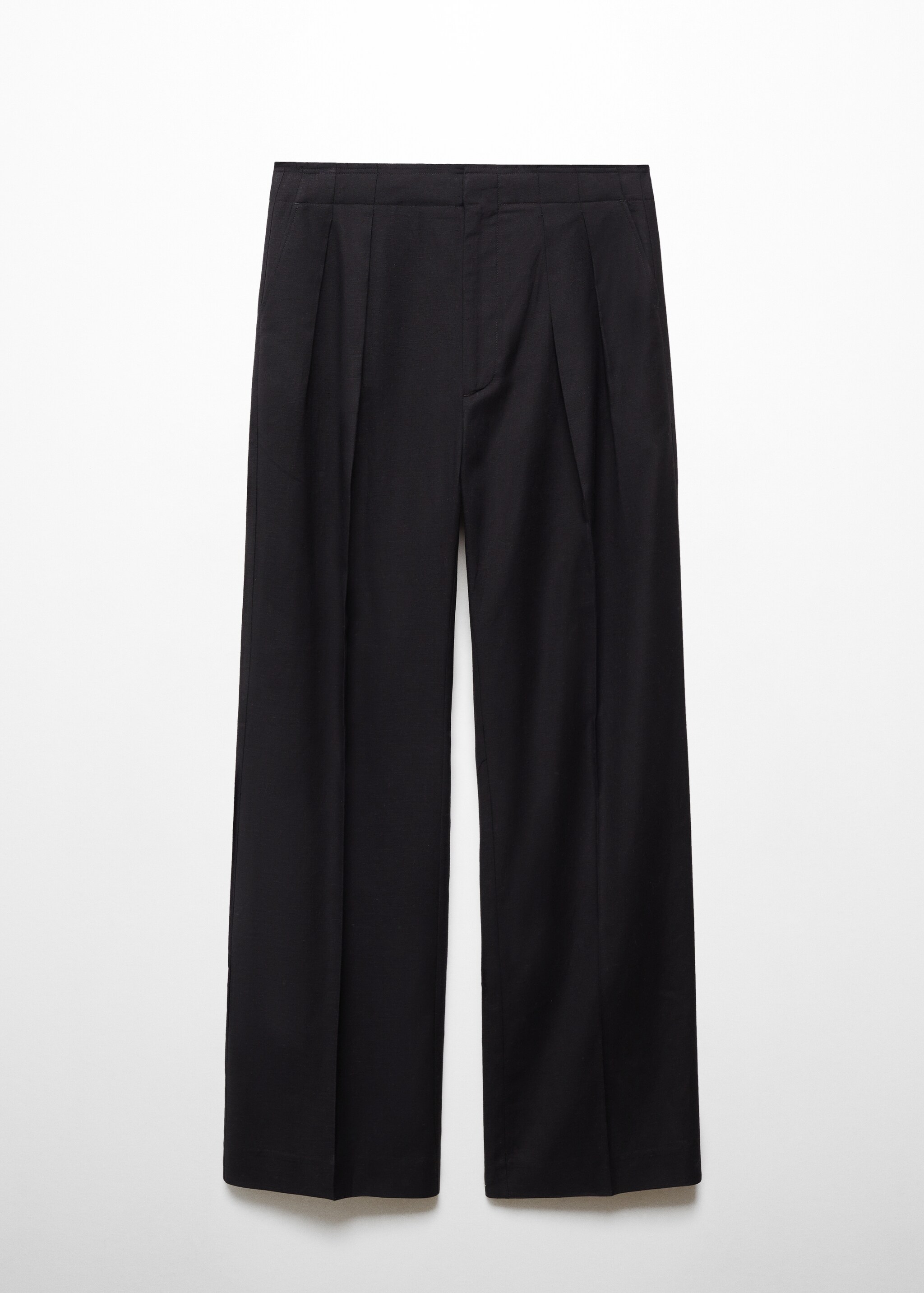 Contrast-trim pleated pants - Article without model
